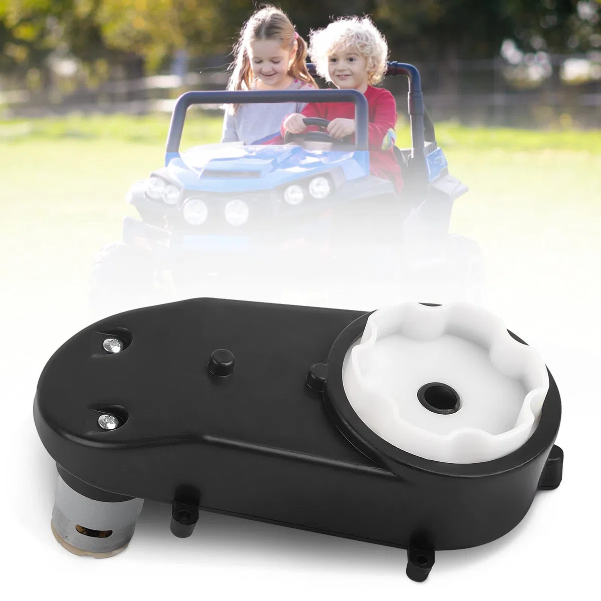 12V 16000Rpm Boîte de Vitesse de Moteur Électrique, Boîte de Vitesse de Voiture d'enfant, boîte de Vitesse de Moteur électrique RS390 pour des Voitures d'enfants(Noir)