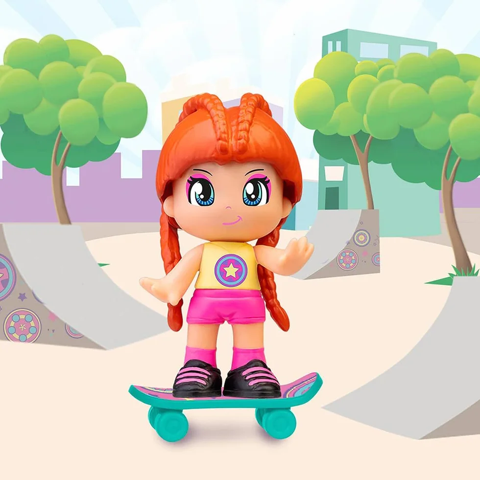 Famosa -Pinypon Let's Go-Skateboard et Patins (PNY30000)