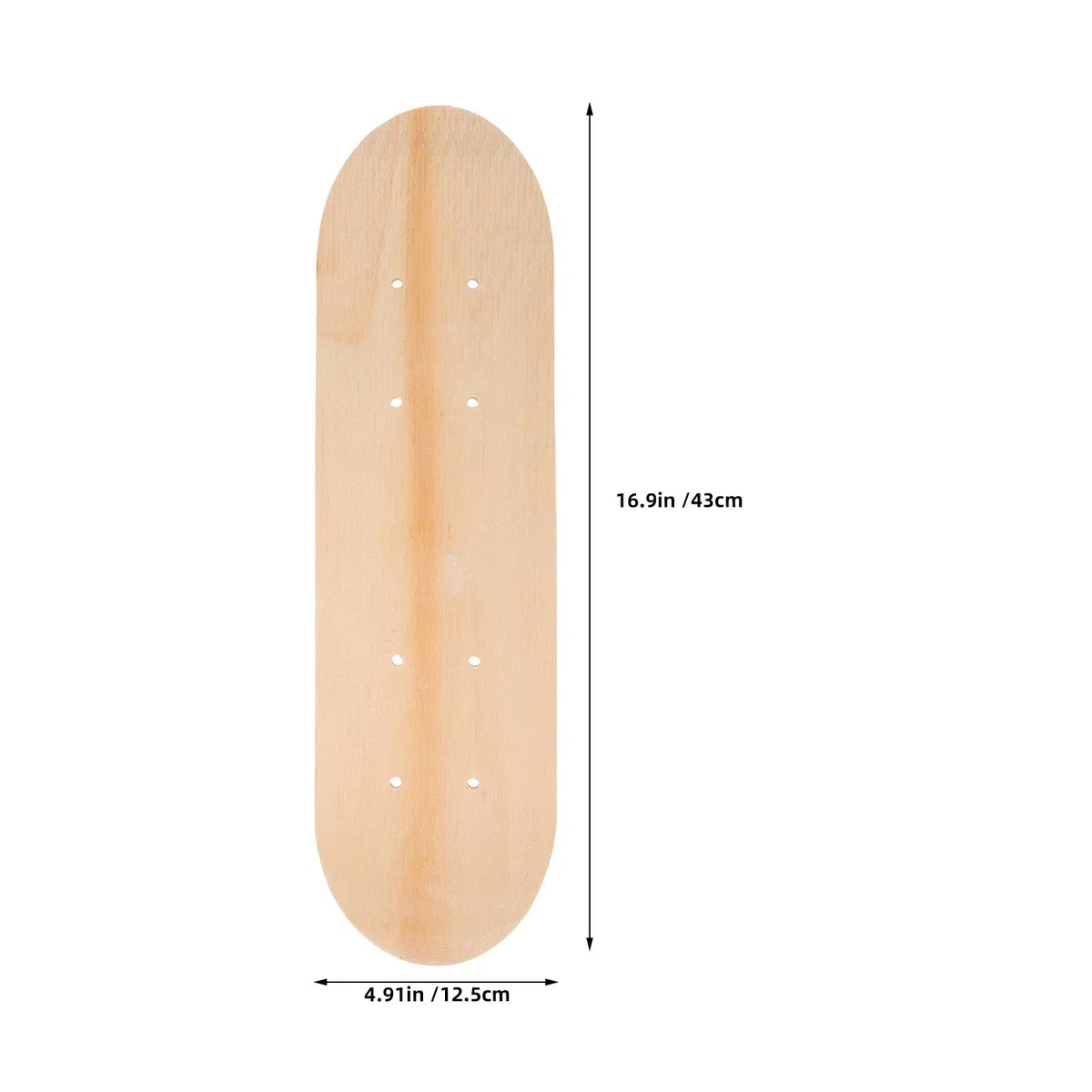 Ciieeo Lot de 3 Planches de Skateboard Vierges en Bois Érable 7 Couches, Double Tail, Surface Lisse 43 CM, Planches DIY pour Peinture Artistique et Personnalisation Garçon et Filles,