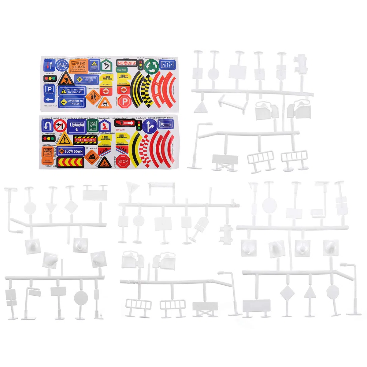 Toyvian Jouet De Panneau De Signalisation Routière 168 Pièces Jouet Cognitif pour Enfants Apprentissage des Règles De Circulation Et De La Sécurité Jeu Interactif Parent-Enfant