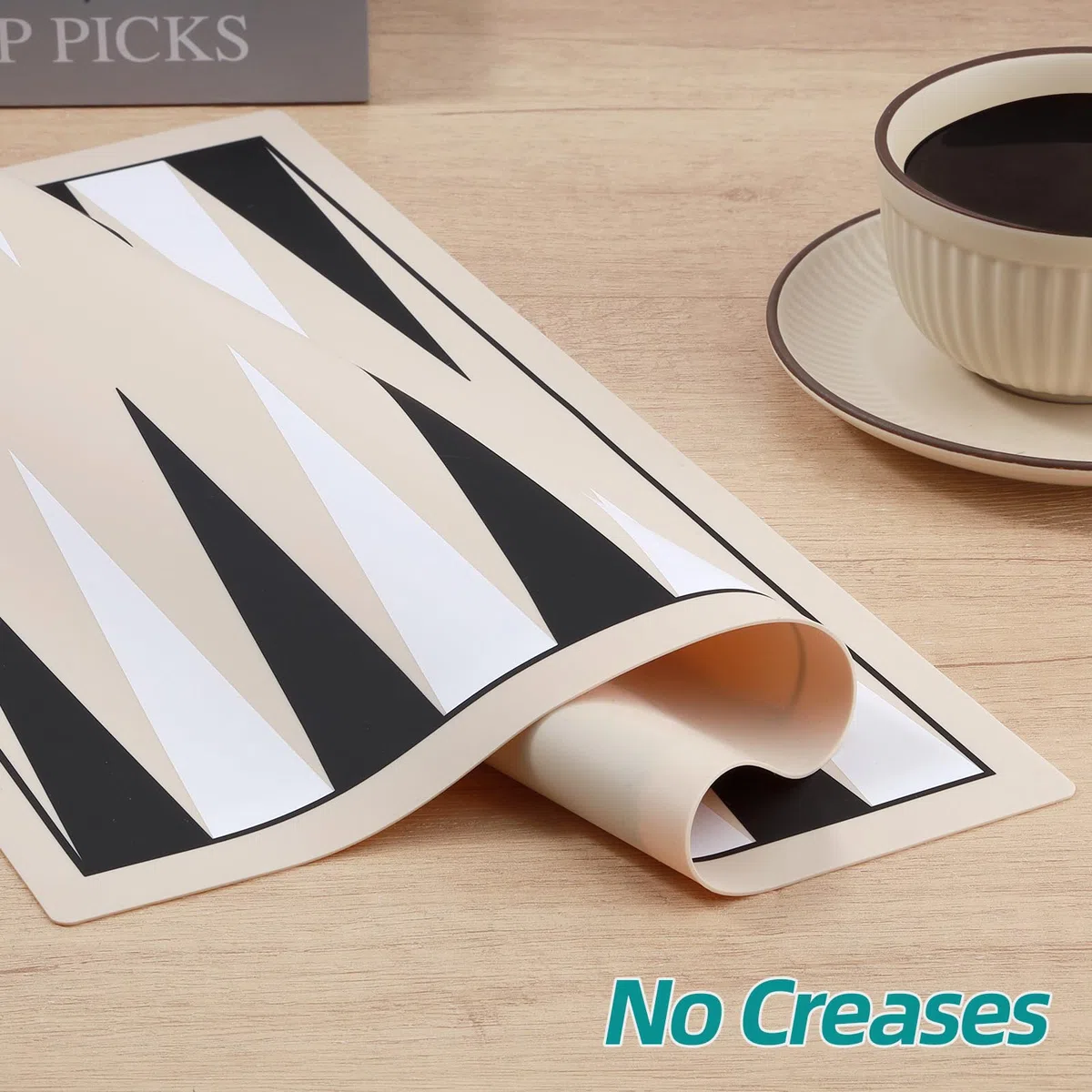 Backgammon Set, Premium Silicone Backgammon Classic Board Games for 2 Players, Foldable Portable Travel Game Set with Carrying Storage Bag (Khaki)