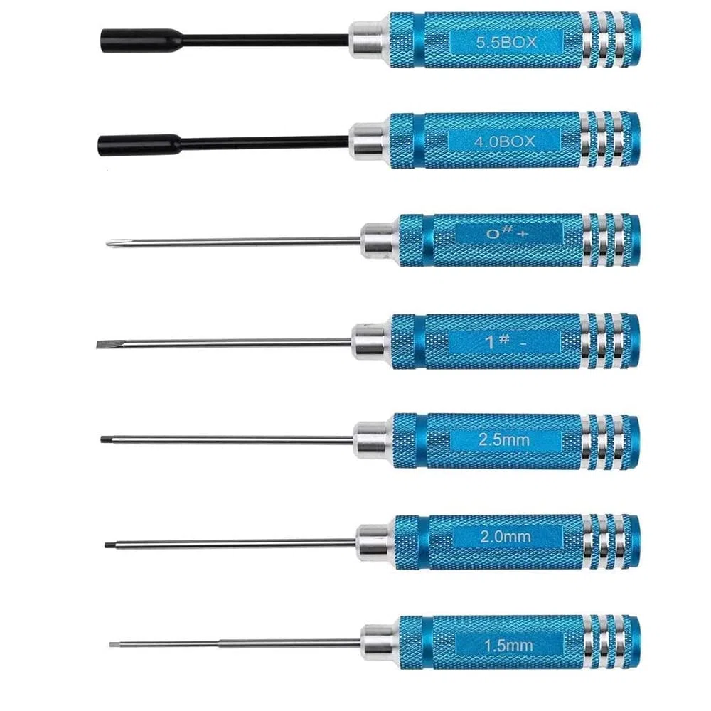 Kit d'outils 10 en 1 pour télécommandé, tournevis, pince, manchon hexagonal, kit de réparation pour voiture, bateau, quadricoptère, hélicoptère, modèles multirotors