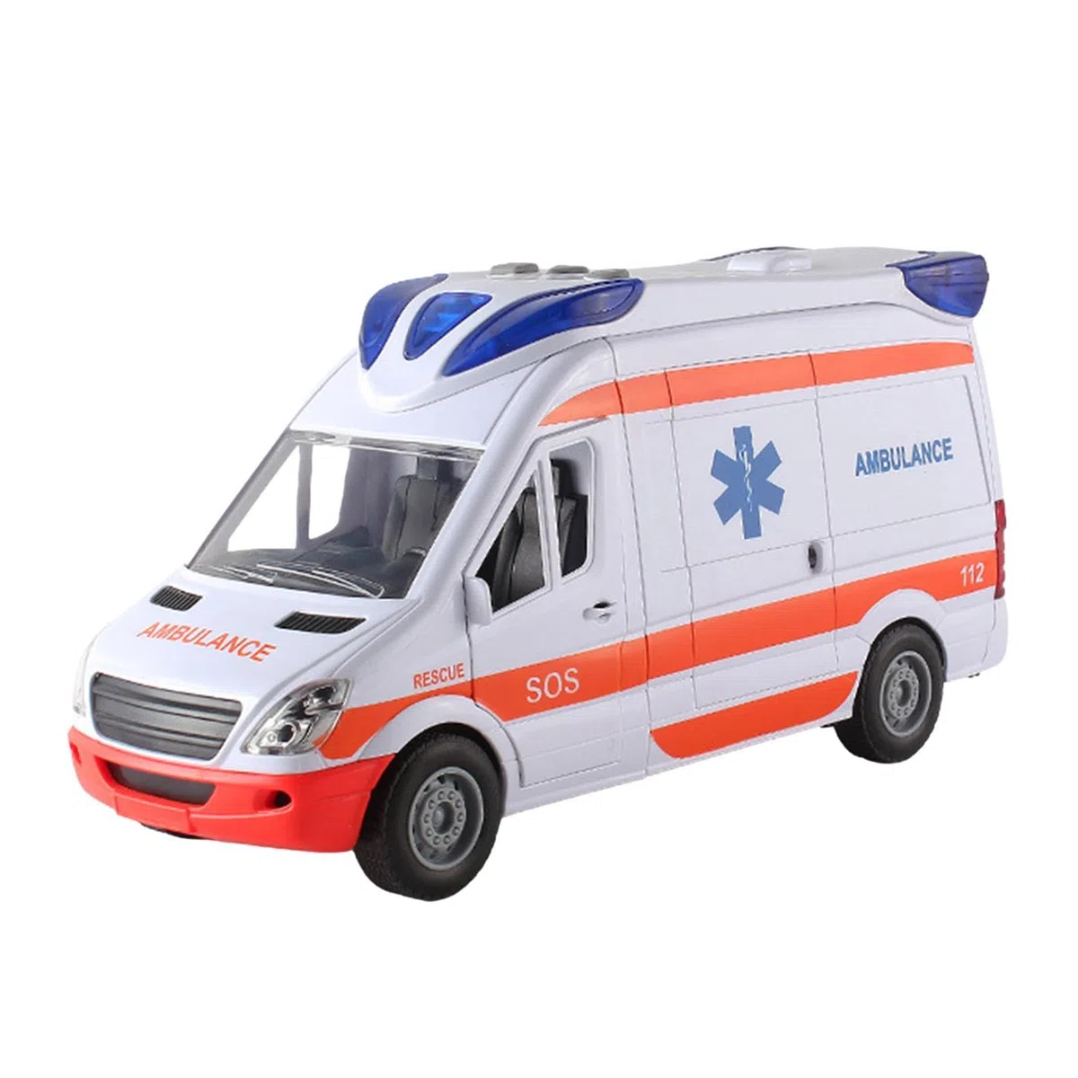 Generico Toy Ambulance Rescue Vehicle | Large Kids Ambulance Car With Stretcher, Opening Back Door, Lights & Sounds | Role-Play Rescue Toy For Children Ages 3-8