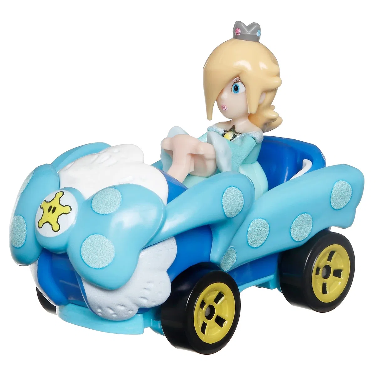 Mattel Hot Wheels Mario Kart - Voiture en métal 1/64 - Character Cars - Personnage Rosalina Birthday Girl