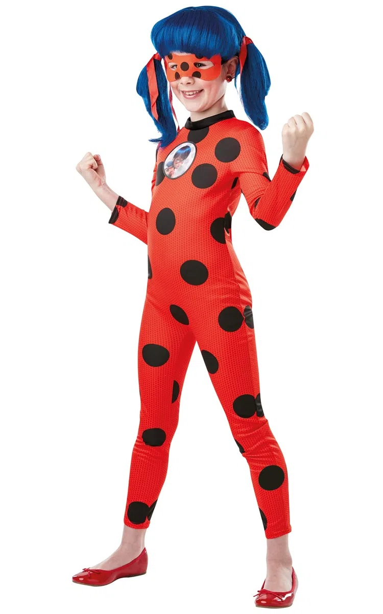 RUBIE'S Déguisement MIRACULOUS Officiel Ladybug pour Enfants/Ado - Super Héroïne Tikki Lady Bug - Costume avec Masque pour Carnaval, Halloween ou Cadeau Noël