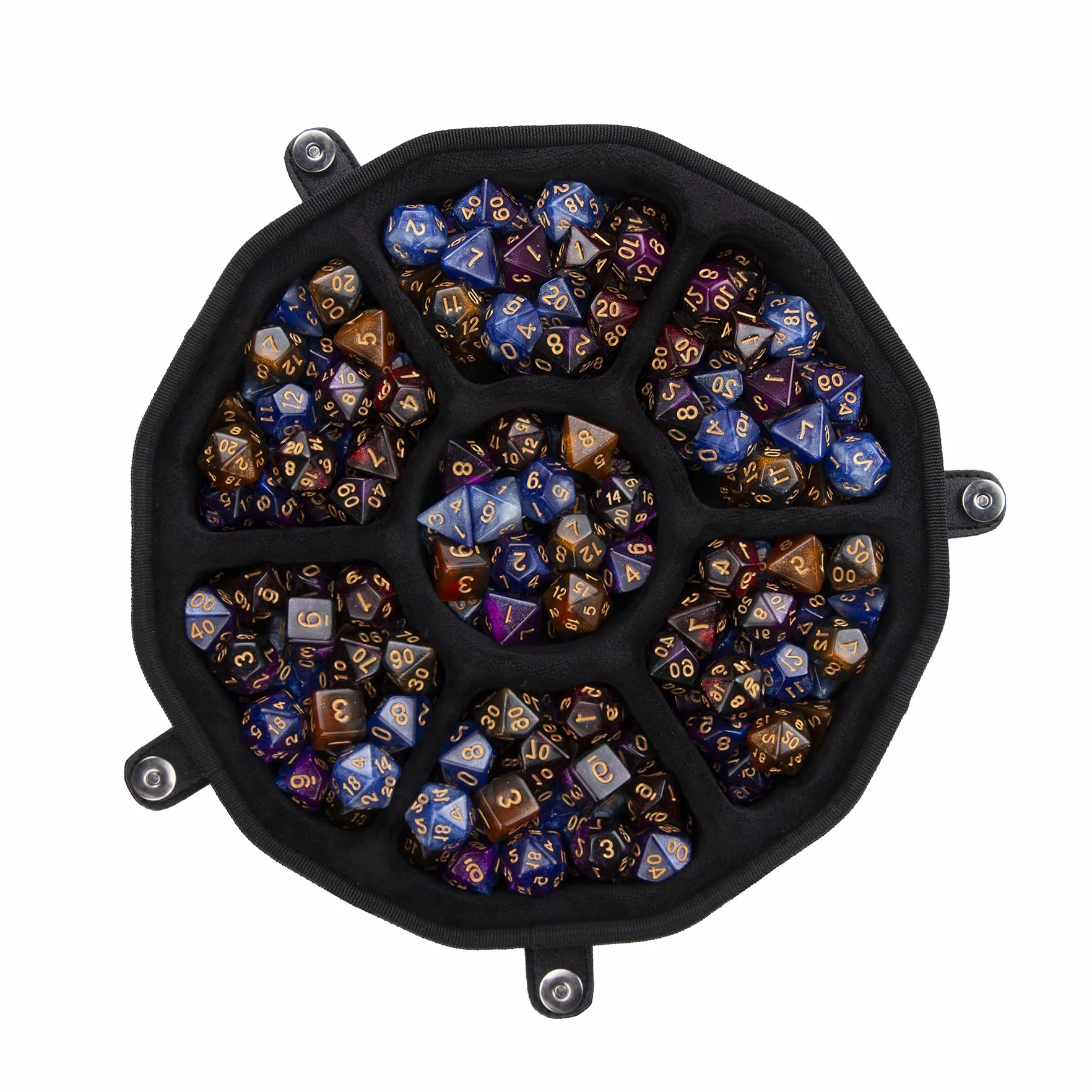 Aenllosi Housse Boîte Étui à DND Dés Tray pour DND Dé Jeu de Role DND Dés Set 210 polyédriques Dice（Petit Housse）