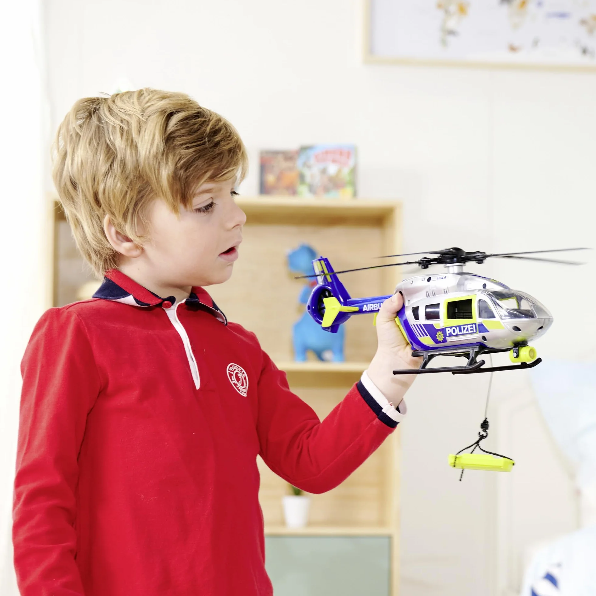 Dickie - Hélicoptère SOS 36cm - Pâles rotatives 36cm - Treuil Mobile - 203716028038