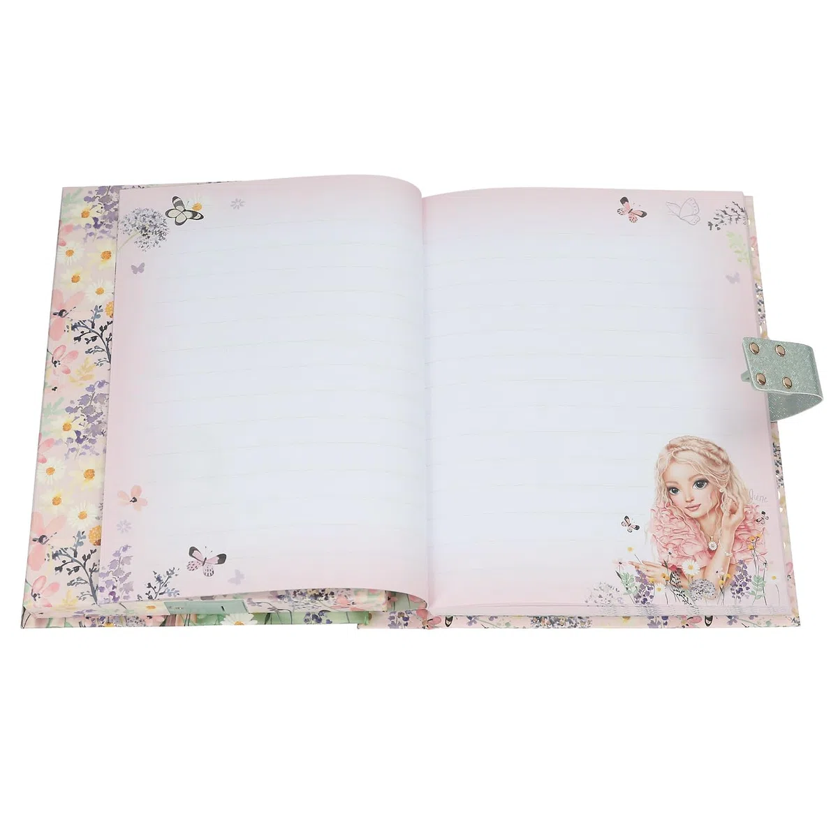 Depesche 13622 TOPModel Summer Feeling - Journal Intime avec Code chiffré et Son, Livre en Rose, avec Motif de modèle et 192 Pages lignées