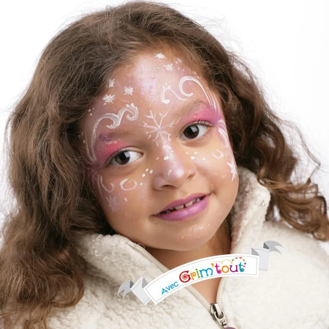 GRIM'TOUT Palette Maquillage Enfant Kermesse - 12 Couleurs - Application Facile Pinceau et Éponge - Eau Facile à Appliquer et Nettoyer - Peinture Visage Fille, Garçon - Activité Artistique