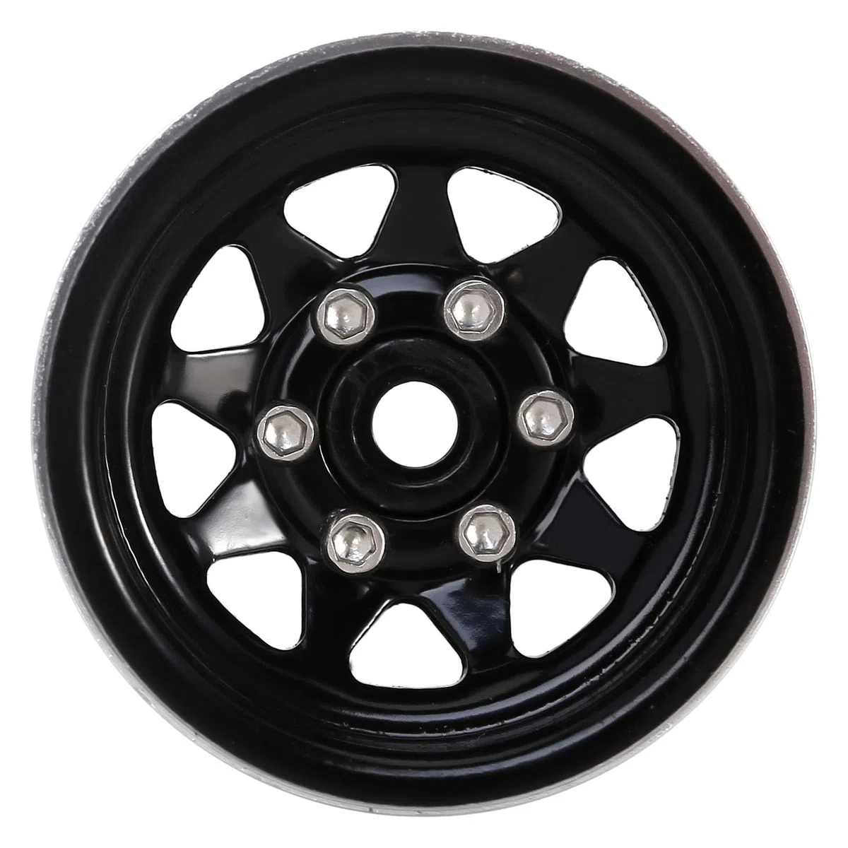 INJORA 1.0 RC Roue Beadlock Acier Estampé Beadlock Plat Profond 1.0 Roues 1.0 Roues pour Axial SCX24 FCX24 FCX18 Gladiator Deadbolt Bronco C10 JLU Upgrade Parts
