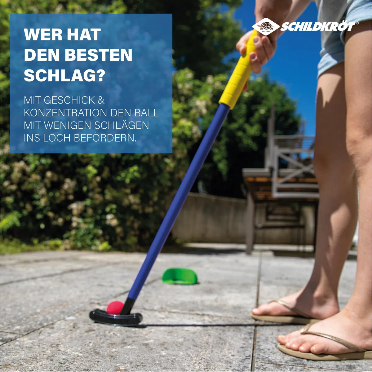 Schildkröt Mini-Golf Set pour Enfants - Set Complet avec 2 Clubs, 2 balles en Mousse & Cible - Indoor & Outdoor Golfspiel - Lernspiel für Koordination & Bewegung AB 4 Jahren