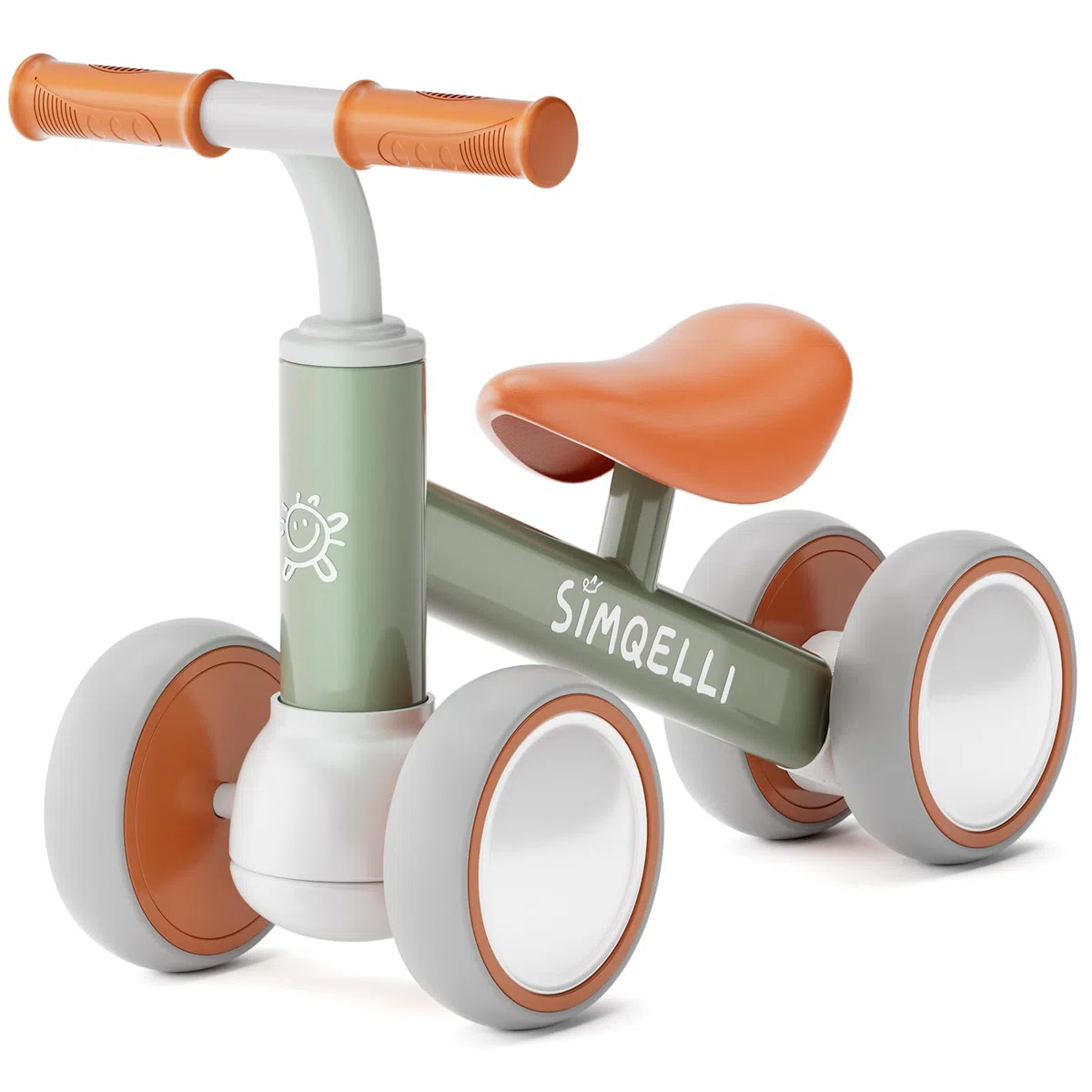 Draisienne Bebe 1 an, Jouet Enfant pour 10-24 Mois, Vélo sans Pédales, Porteur Enfant 1 an, 4 Roues Vélo d'équilibre pour Garçons et Filles, Premier Cadeau Bébé Anniversaire Noel