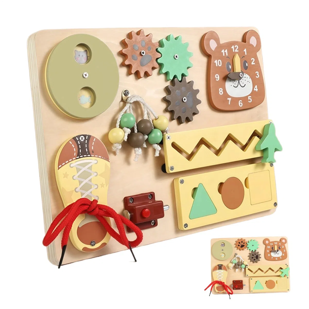 Tableau D'Activités,Jouet en Bois D'Éveil Précoce - Tableau d'apprentissage Précoce - pour Maternelle Jardin D'Salle De Classe École À La Maison Camp D'Été Activité De Groupe