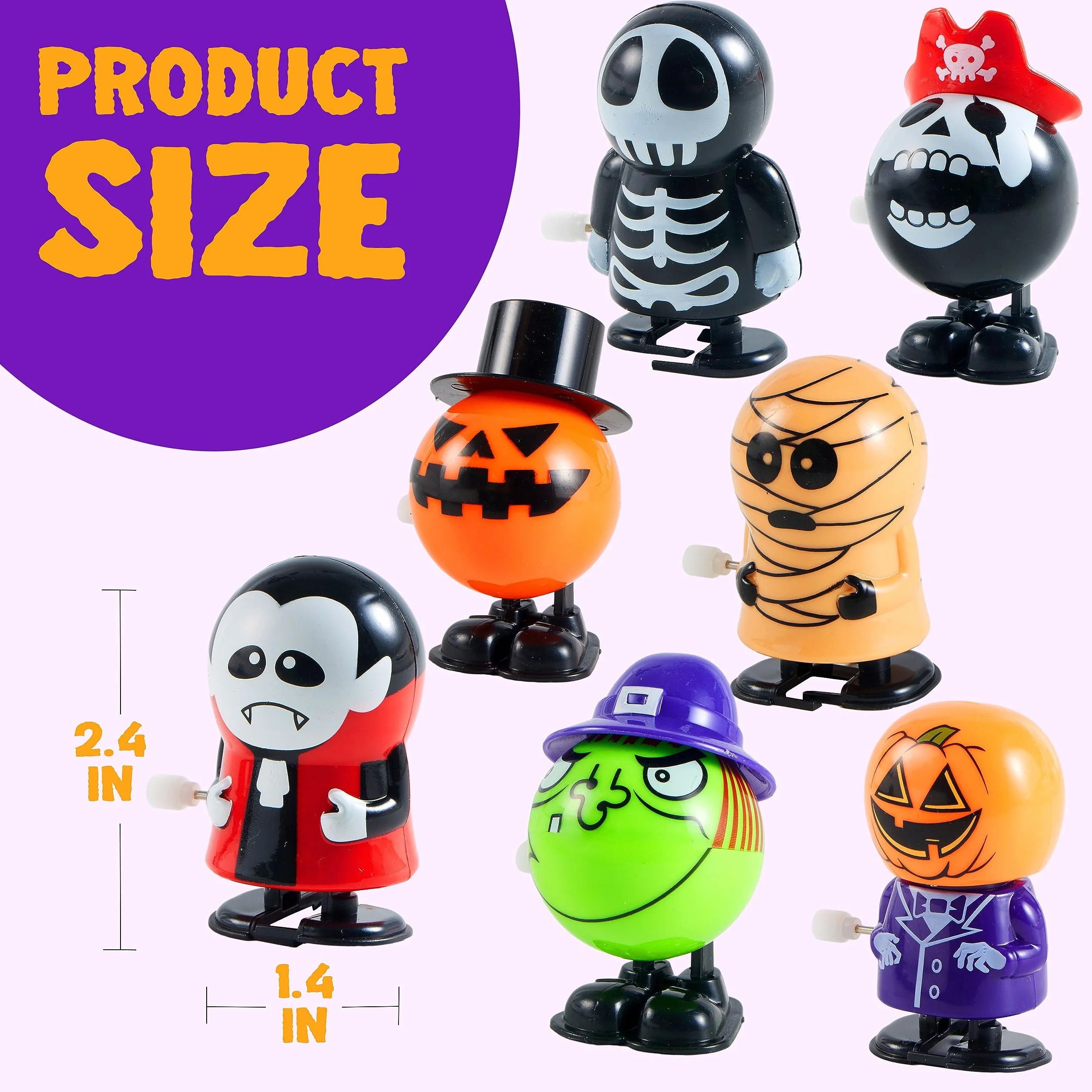 JOYIN Lot de 24 Jouets à remonter pour Halloween - Assortiment de 24 pièces