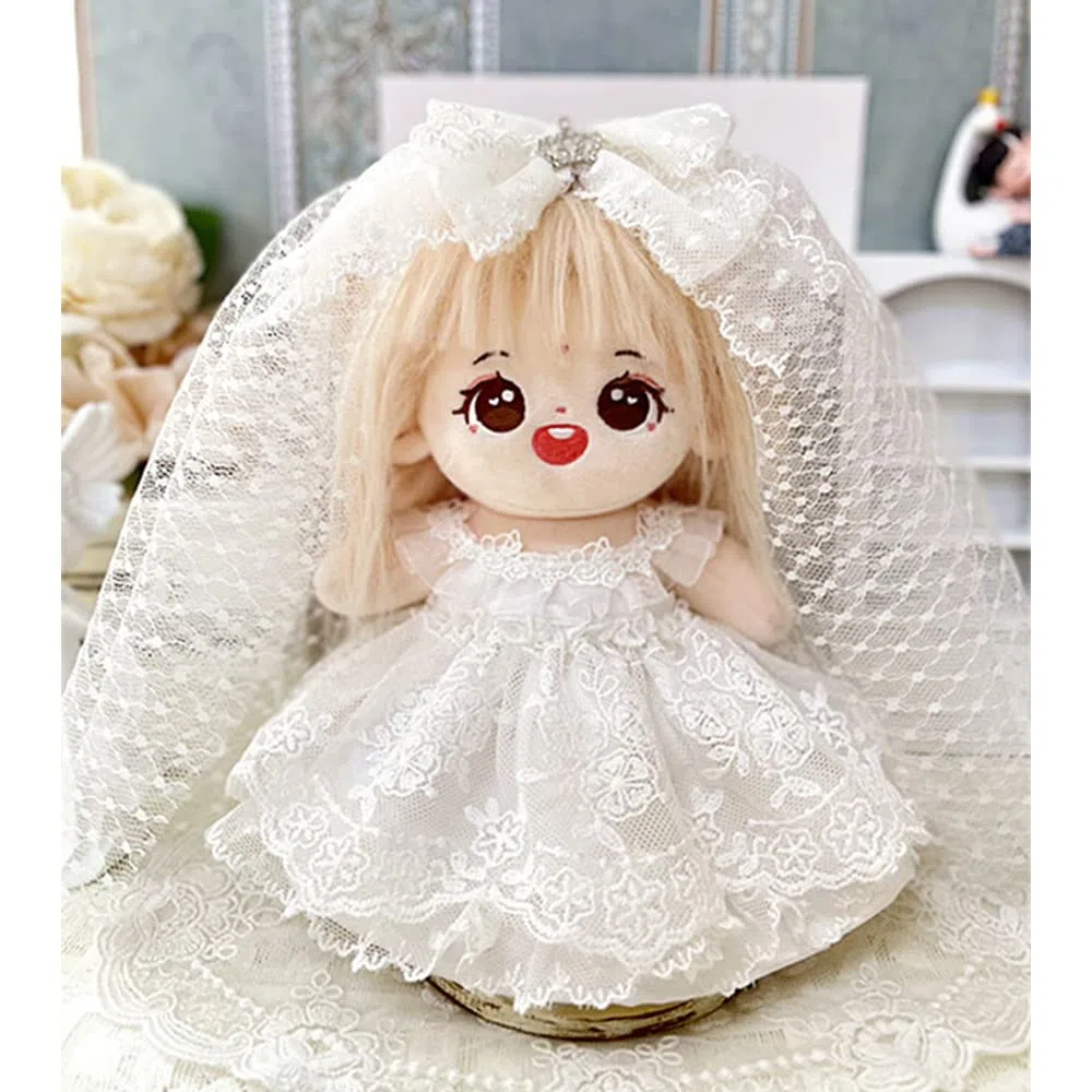 niannyyhouse Robe de mariée en dentelle blanche 20 cm