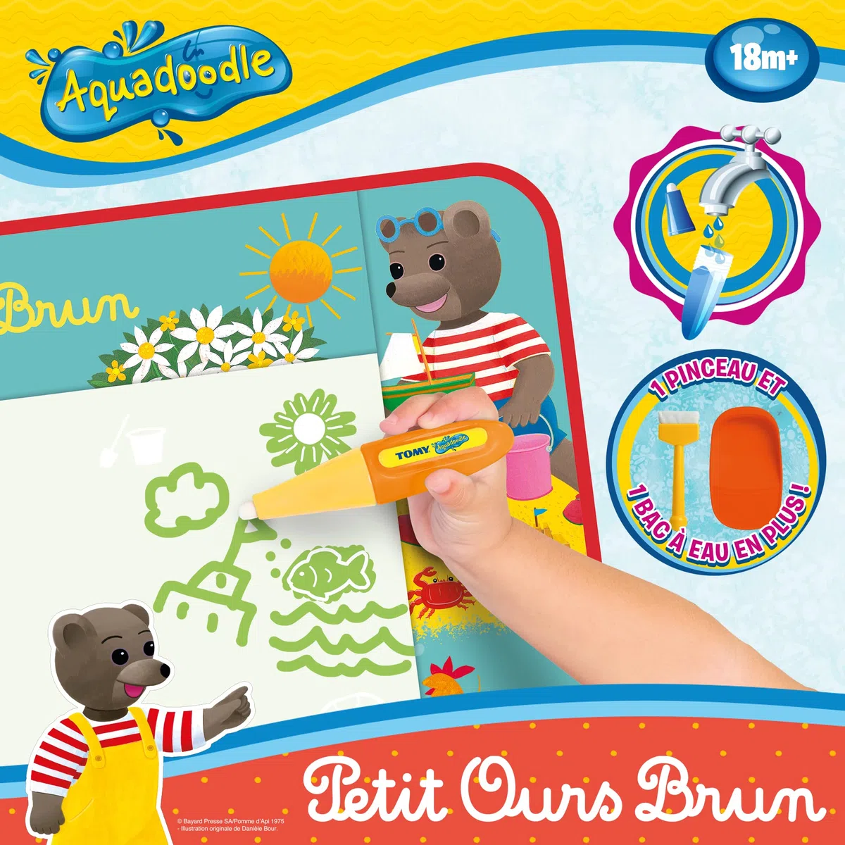 AquaDoodle Petit Our Brun, Tapis De Dessin Ã€ Eau, Coloriage Géant E73425 Multicolore