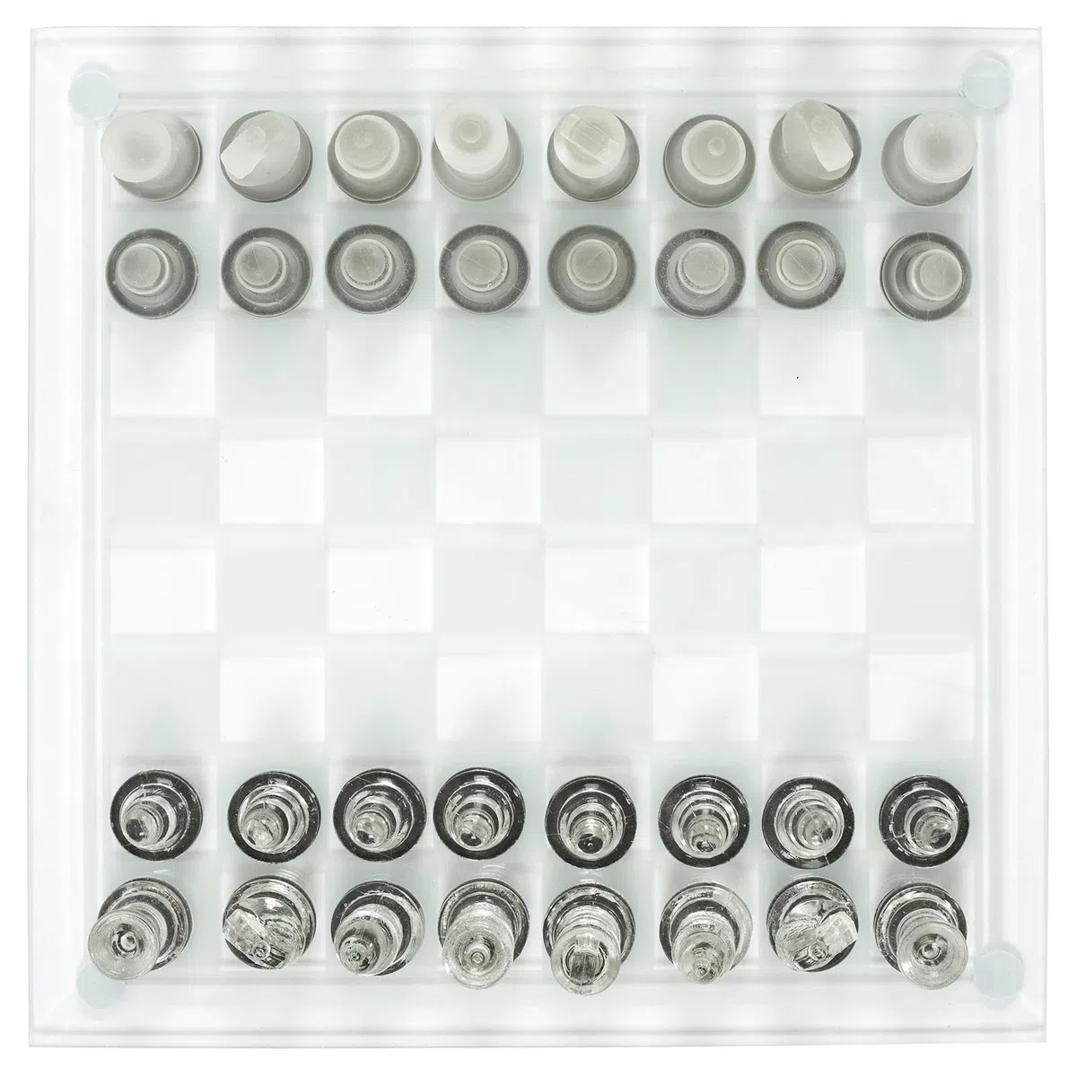 MISTER GADGet - MG3328 Jeu D'échecs en Verre Design Original - Format Pratique 25 x 25 cm - Divertissement et Cadeaux - Couleur Transparente - Taille L