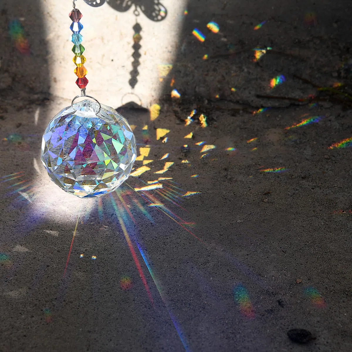 30mm/1.18" 20 Pièces Cristal Sphère Prismes Lumière Capturante Rainbow Pendentifs Fabricant, Cristaux Suspensifs pour Fenêtres, Feng Shui, Offrande (Couleur AB)