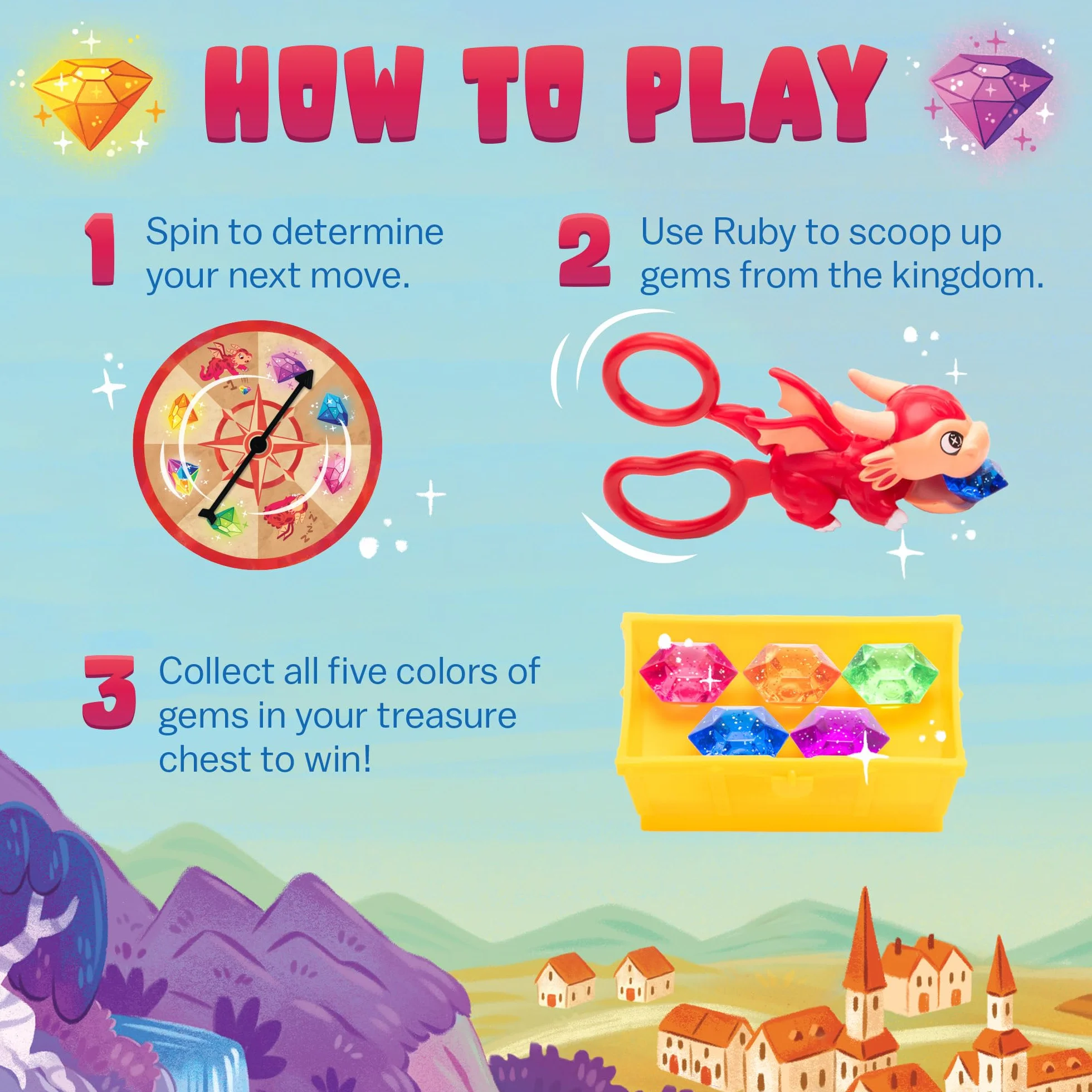 Learning Resources Jeu de compétences La Chasse aux Pierres précieuses de Ruby, Jouet Mixte, Introduction à l'utilisation des Ciseaux, Jeux éducatifs, dès 3 Ans