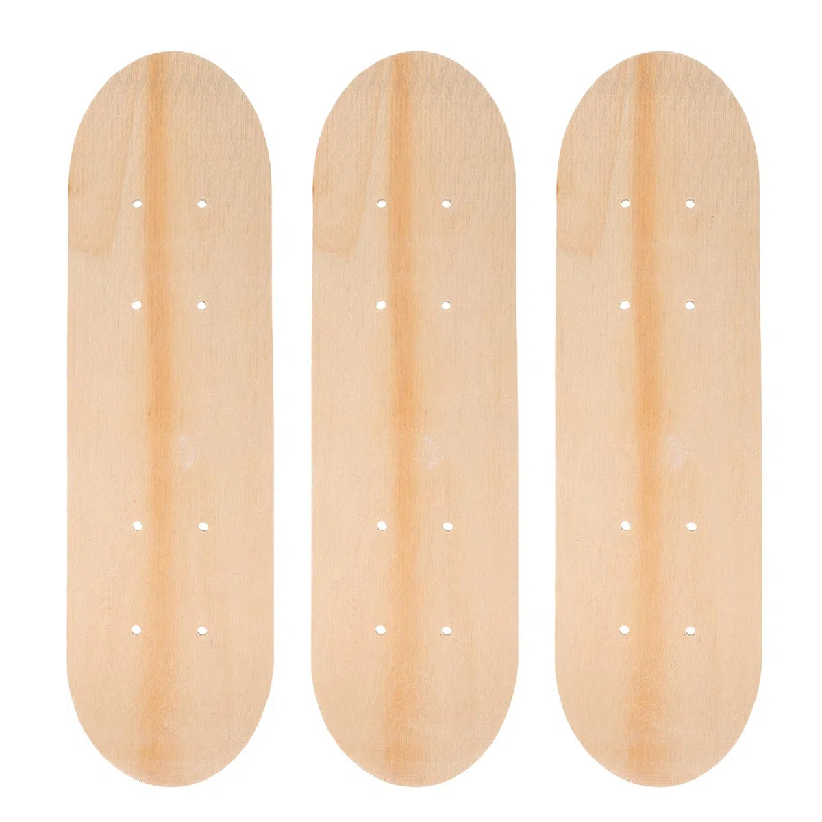 Ciieeo Lot de 3 Planches de Skateboard Vierges en Bois Érable 7 Couches, Double Tail, Surface Lisse 43 CM, Planches DIY pour Peinture Artistique et Personnalisation Garçon et Filles,