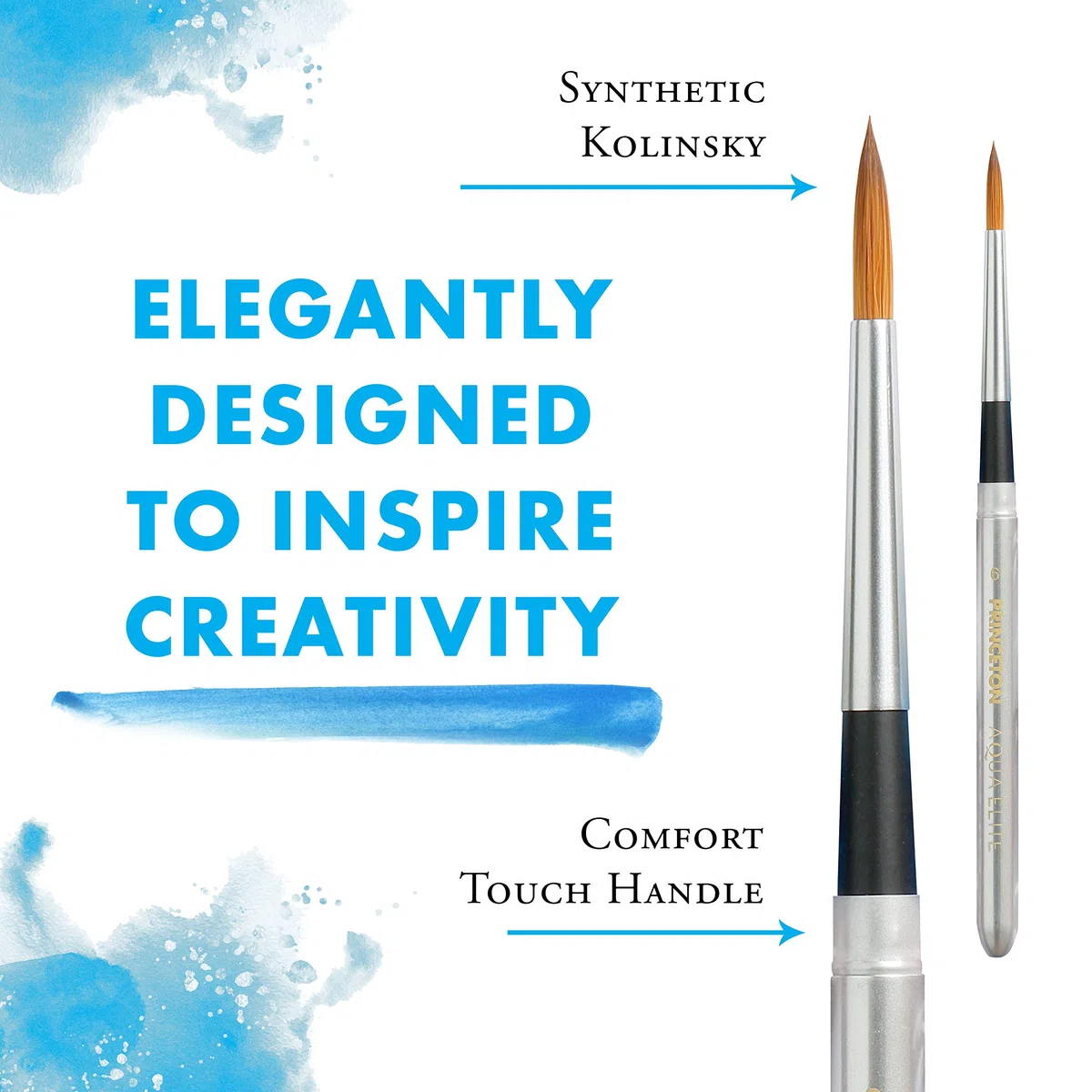 Princeton Aqua Elite NextGen Artist Travel Brush, Series 4850 Synthetic Kolinsky Sable for Watercolor, Round, Size 6