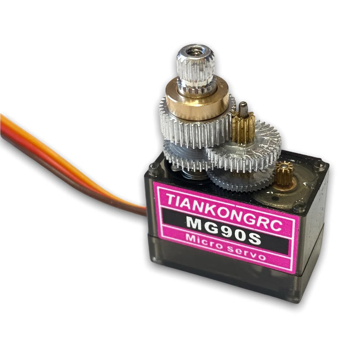 6 pièces Premium Micro Mini Servo MG90S avec engrenage métal et connecteur JR, câble de 20 cm pour RC Copter, avion, hélicoptère DIY, planeur