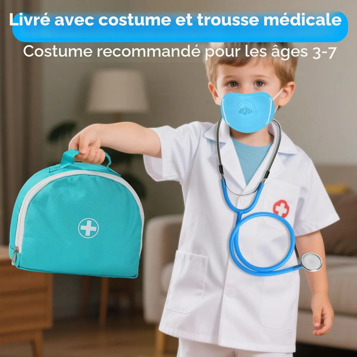 Lehoo Castle Malette Docteur Enfant, Malette Docteur, Docteur Kit de Jeu de Rôle, Docteur Enfant Cadeau pour Enfants Filles et Garçons à Partir de 3 Ans