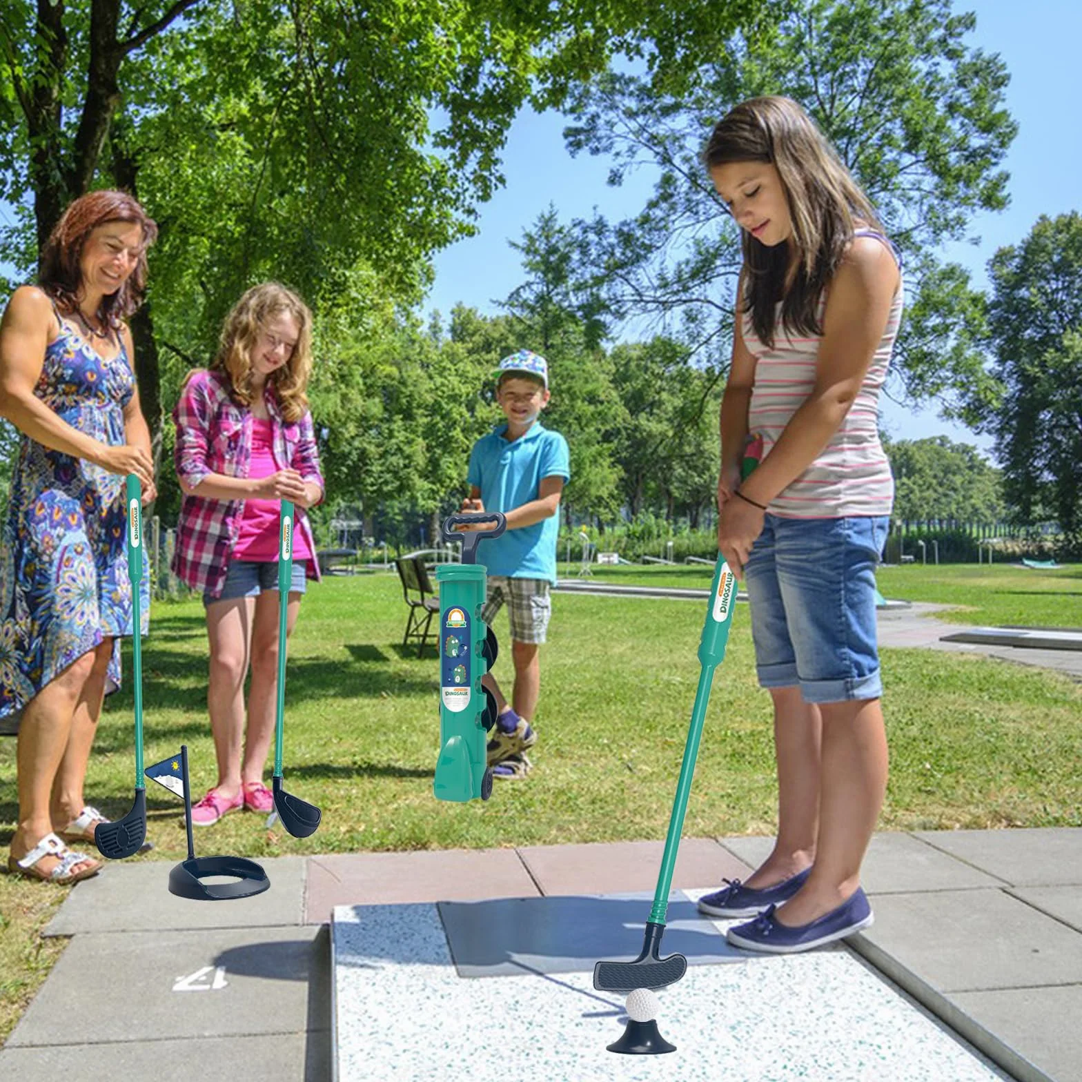 ZhuXIXILiang Jeux de Golf pour Enfants Toddler Golf Set Jouets de Sport d'intérieur et d'extérieur pour Enfants de 3,4,5 et 6 Ans (Golf)