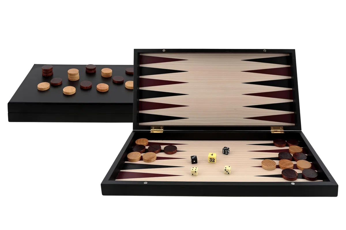 Aquamarine Games - Backgammon Black Series, Noir, NO-Value (Compudid CP033)