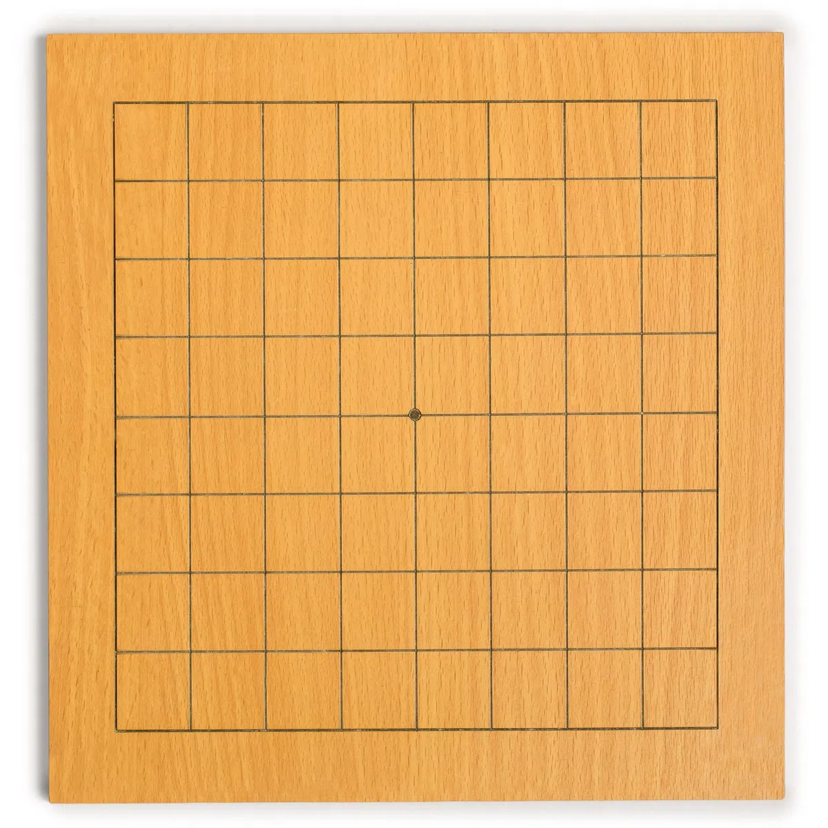 Yellow Mountain Imports Plateau de Jeu de Go pour Débutants 9x9 en Placage de Bois de Hêtre Sculpté (1 cm) avec des Pierres de Mélamine Convexes Simples