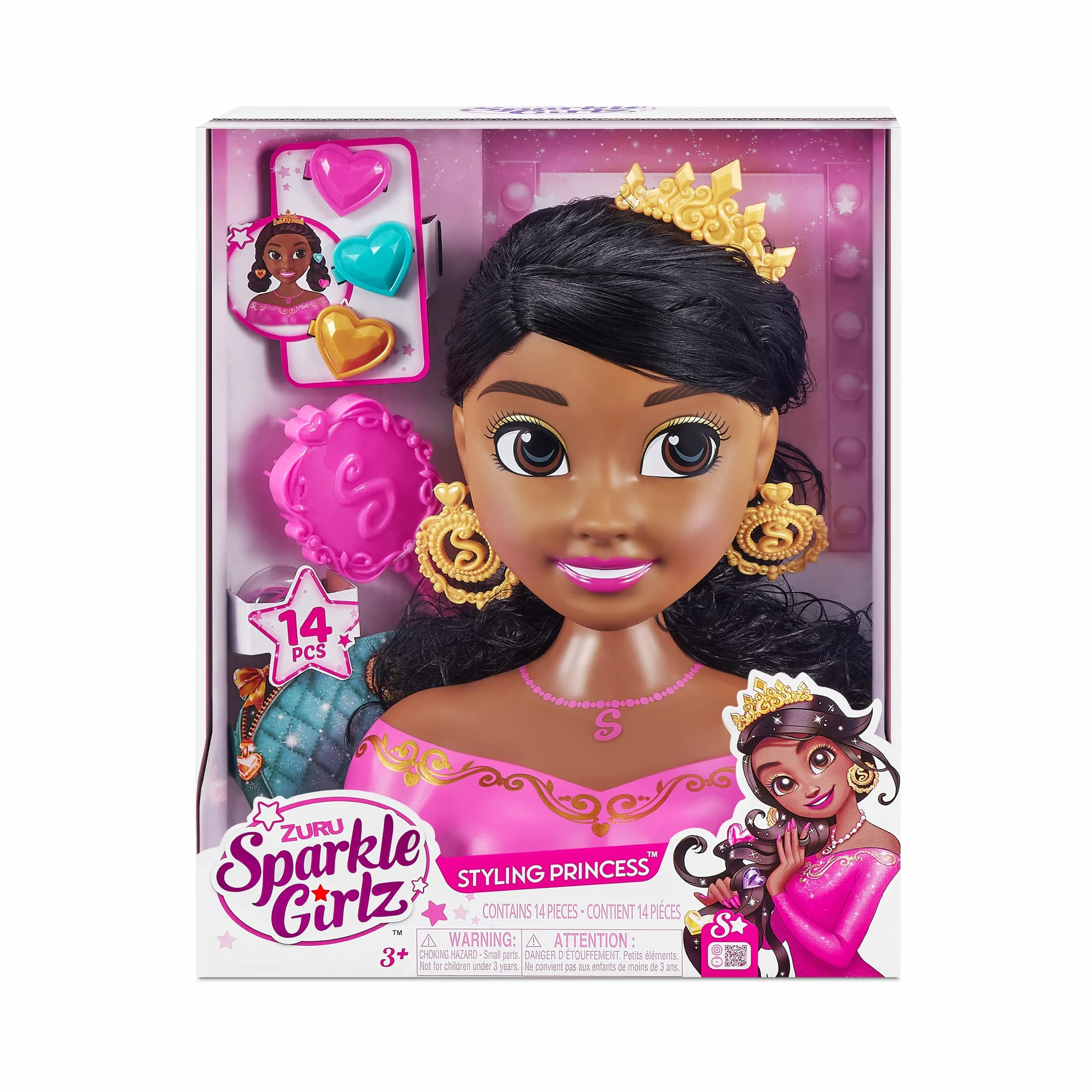 Sparkle Girlz Tête de Coiffure Fantasy sans Nail Design par ZURU