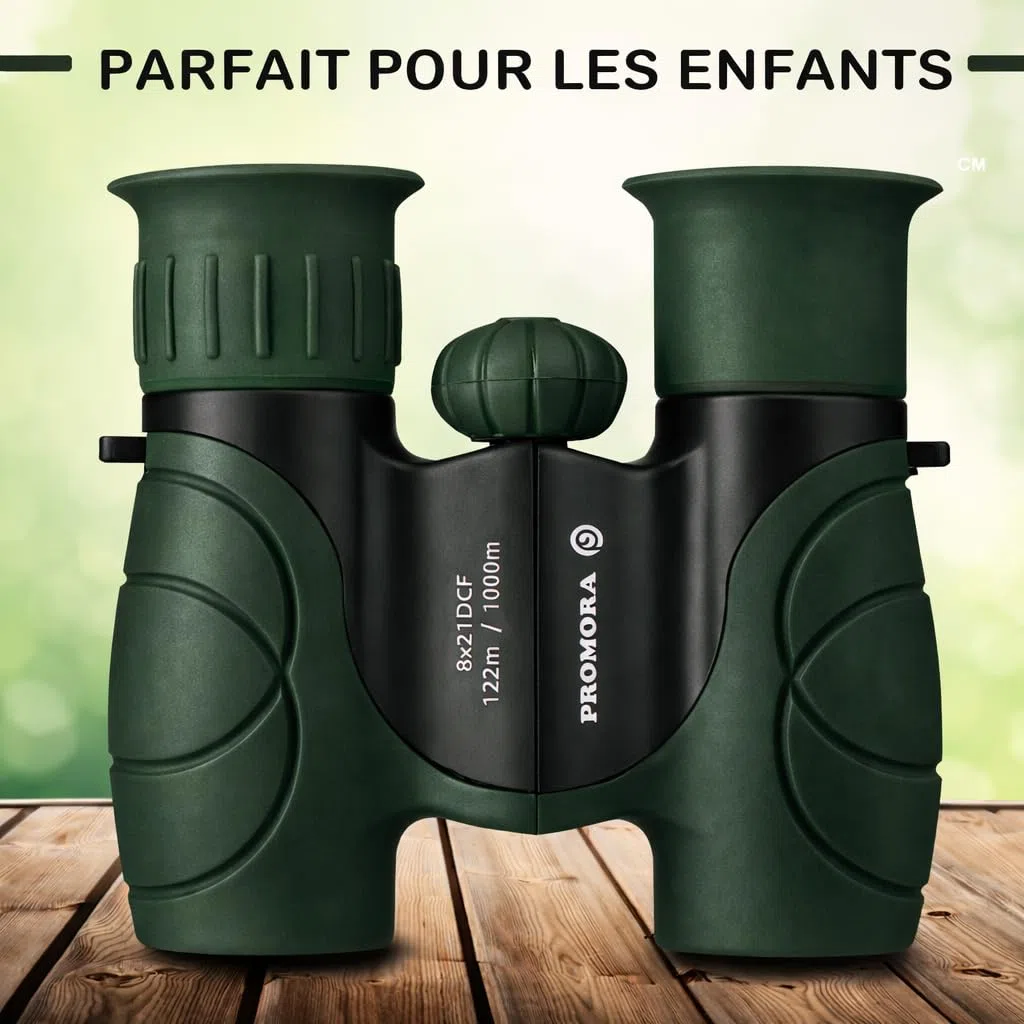 Jumelles Enfant - Cadeau et Jouet Parfait pour Les Garcons et Filles - Grossissement 8X21 - Ensemble Complet avec Loupe & Boussole - Jeux et Jouet Exterieur pour 3-12 Ans Garcons & Filles