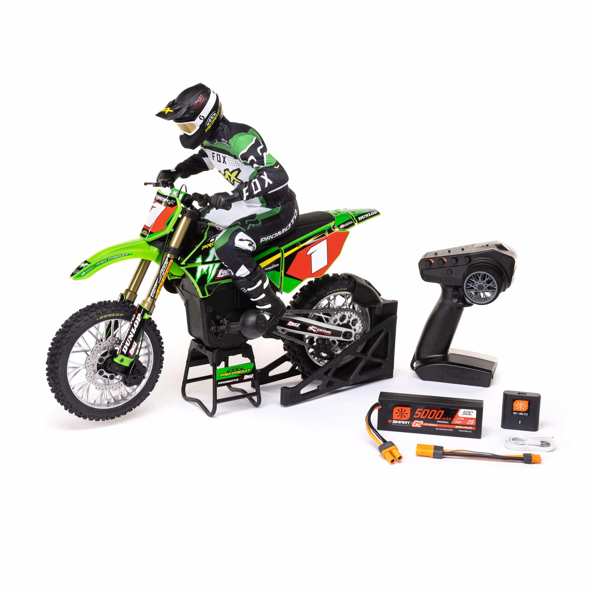 LOSI Promoto-MX 1/4 Motorcycle RTR Combo Pro Circuit LOS06002 Motorcycle