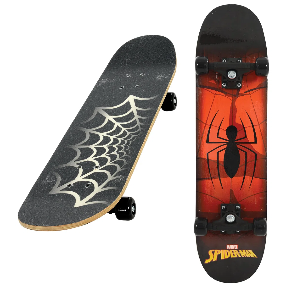 Spiderman Skateboard pour Enfants débutants | Licence Officielle Graphics Durable 7 Plis Roues en PVC Lisse | Offre Une Meilleure stabilité, Un équilibre et Un développement de la Coordination | À