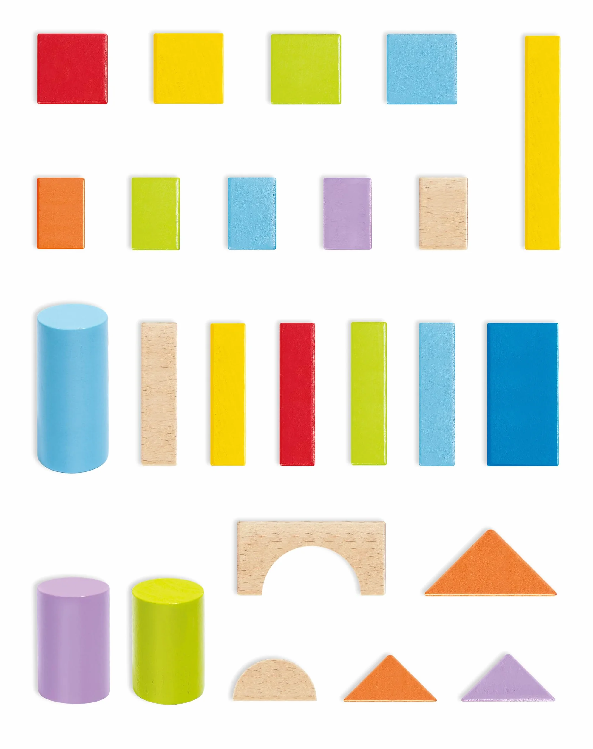 Hape Jouet en Bois Construction Enfant 12 Mois et Plus - Blocs de Construction Multicolore - Jouet Éveil Fille et Garçon - Baril Formes Géométriques à Bouts Ronds & Peinture Non Toxique - Dès 1 an