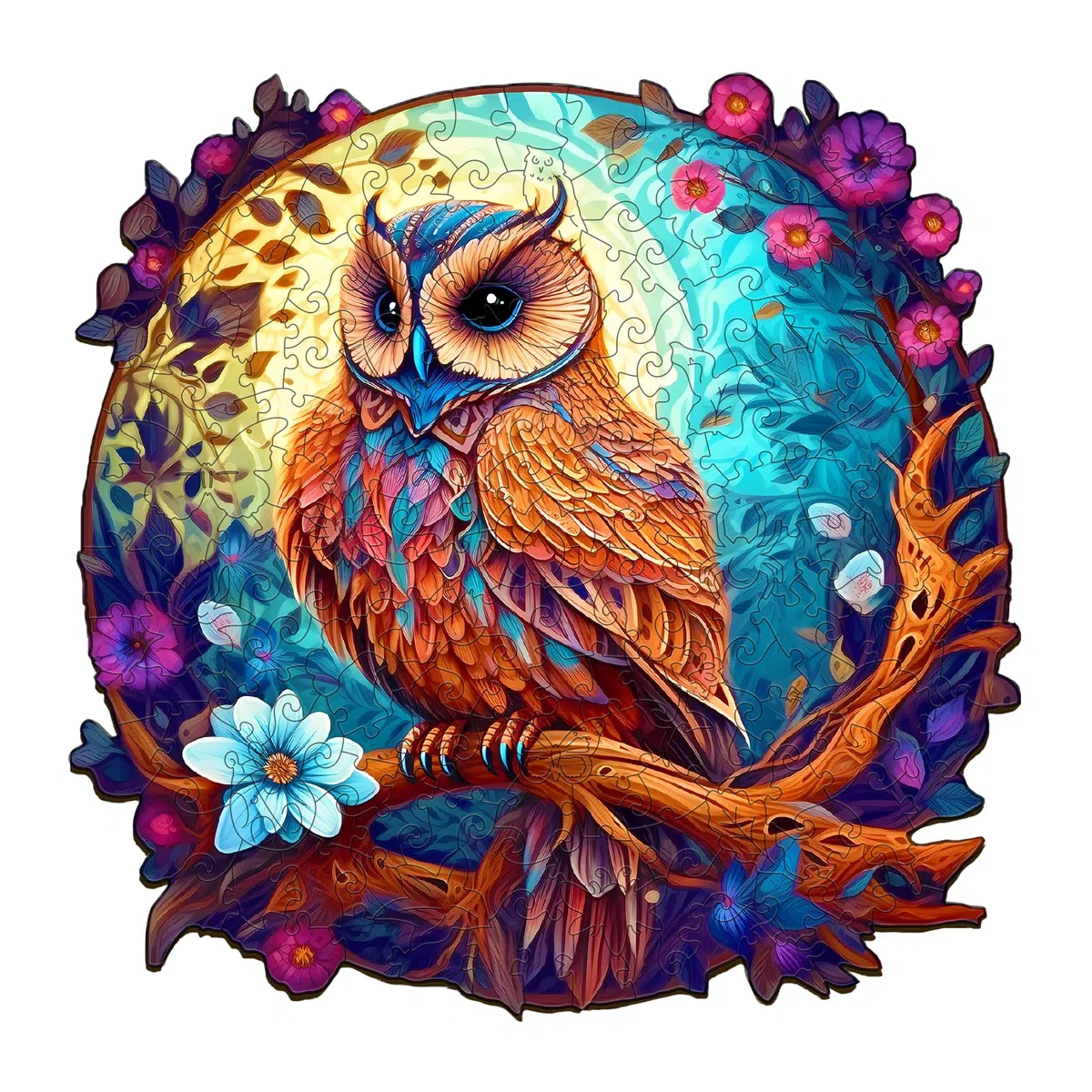 Puzzle en bois pour adulte, 280 pièces, irrégulier unique, 34 x 33,6 cm, en forme d'animal, avec boîte cadeau en bois