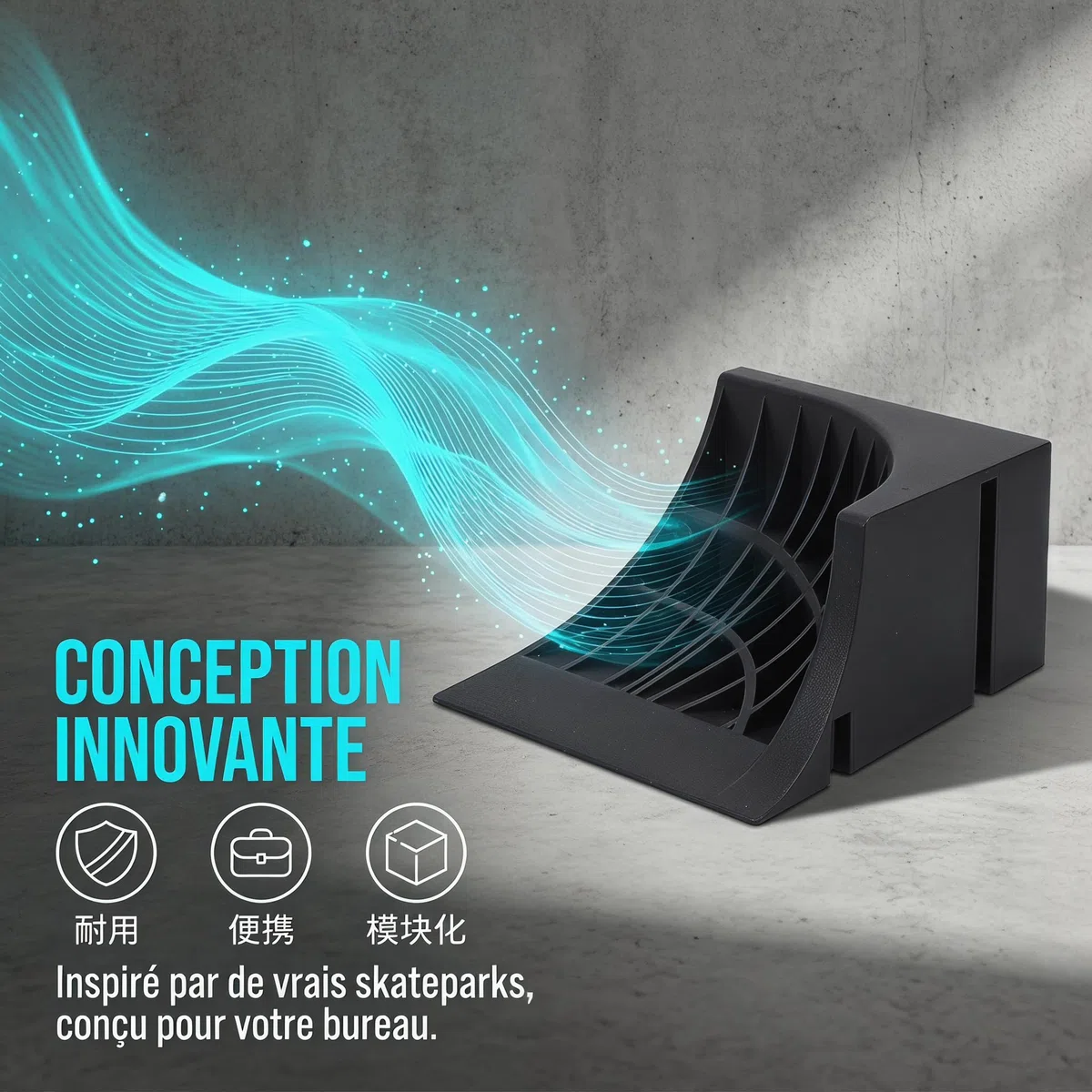 Alasum Lot de 2 Obstacles pour Fingerboard, Mini Rampe de Skate, éléments Skatepark en Plastique, Rampe pour Fingerboard, Rail Grind sur Table d'intérieur