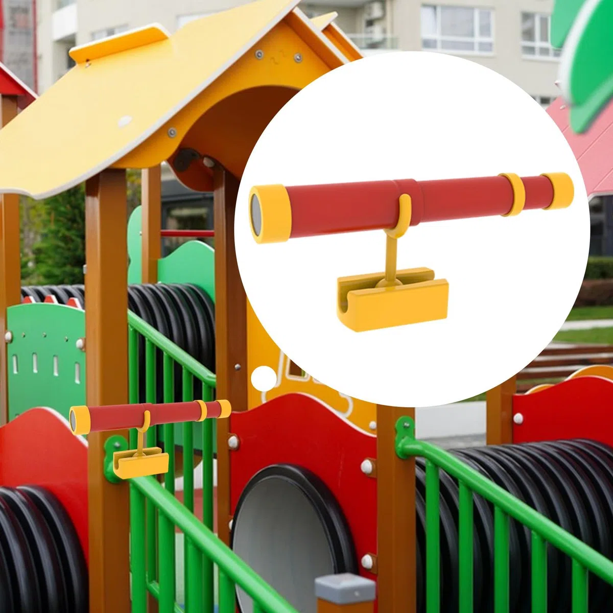 Télescope de Pirate pour Enfants, Accessoire de Jeu, Pirate Rétractable pour Escalader Les Structures, Rouge et Jaune