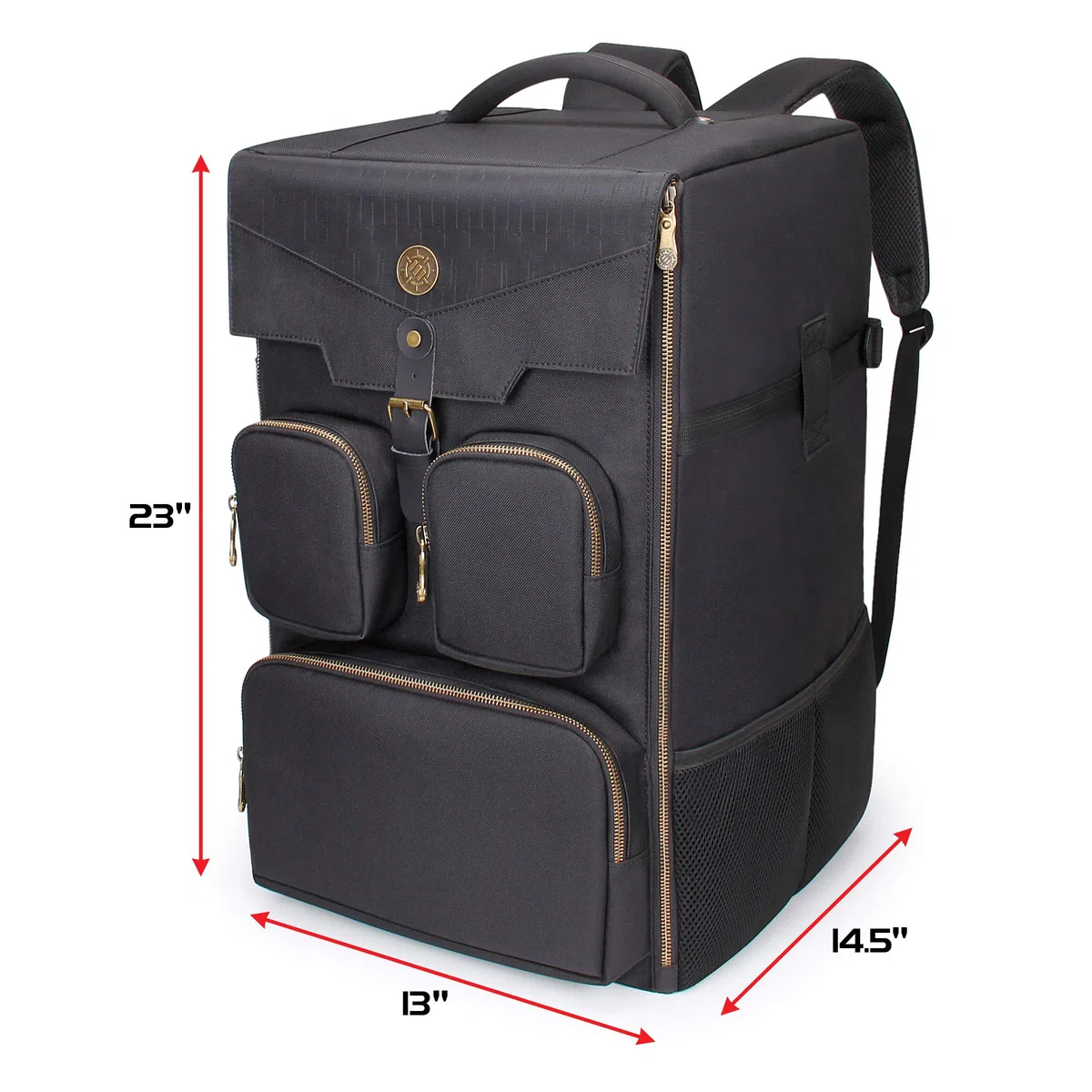 ENHANCE Sac à Dos Jeux de Société avec Sangles d'Epaule Rembourrées, Poignée de Transport et Poches pour Accessoires pour Dés, Jeux de Cartes et Plus - Convient aux Jeux de Société de Toutes Tailles