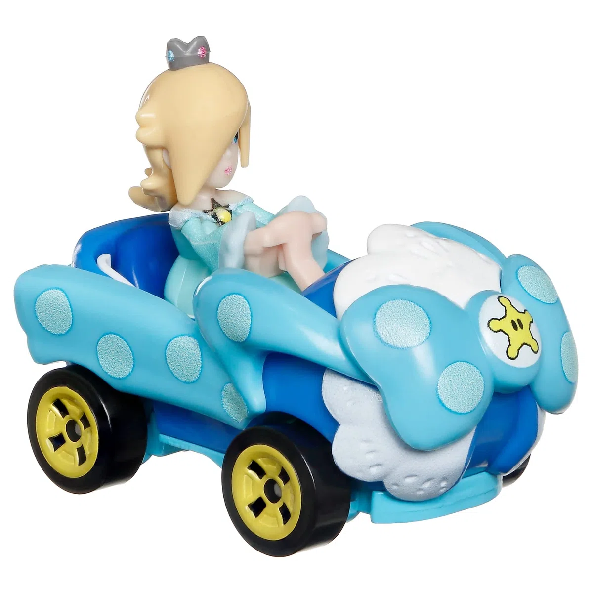 Mattel Hot Wheels Mario Kart - Voiture en métal 1/64 - Character Cars - Personnage Rosalina Birthday Girl