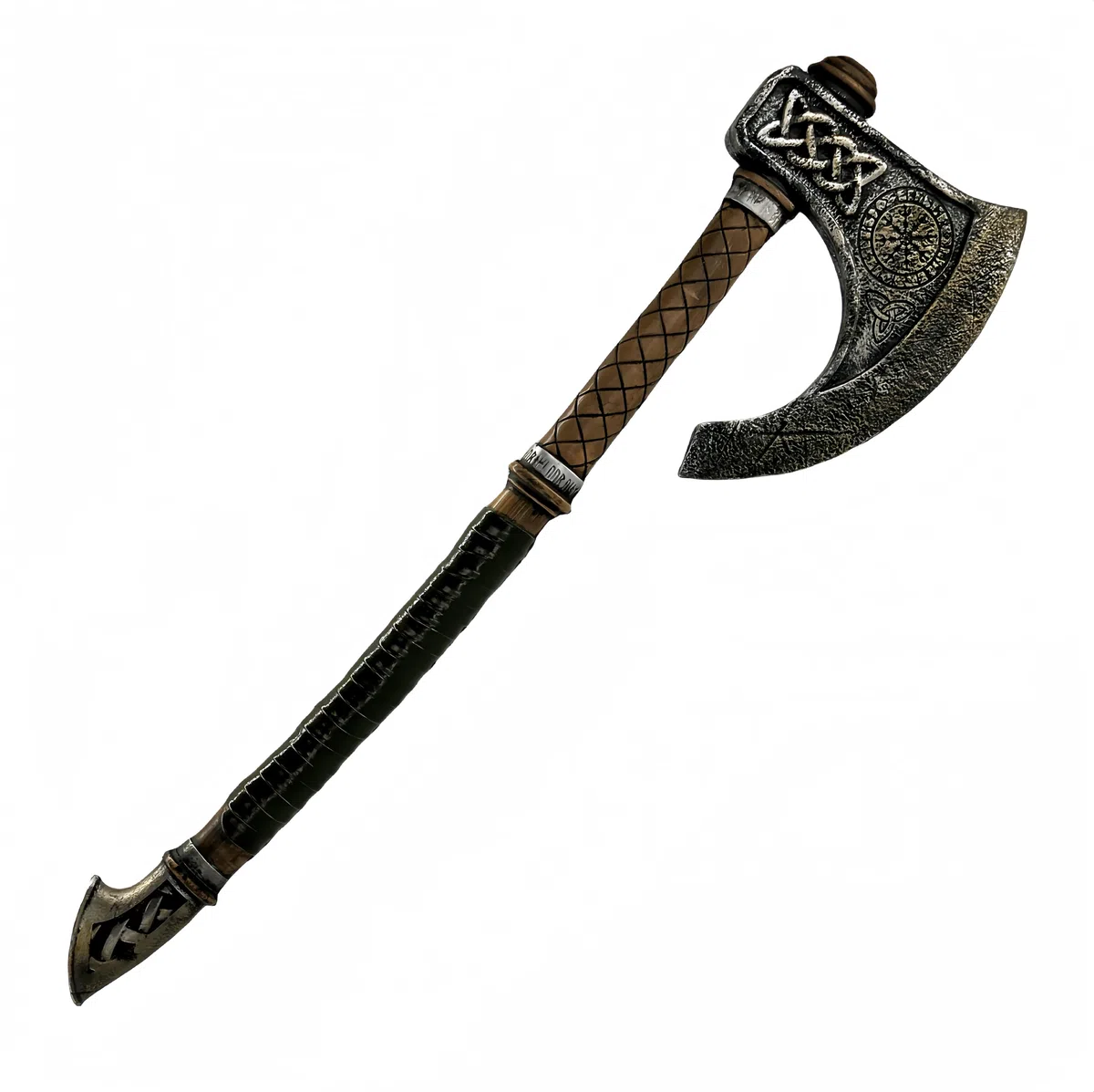 LOOYAR Hache de combat en mousse Viking Aegishjalmur Valknut - Accessoire inspiré de la mythologie nordique pour Halloween