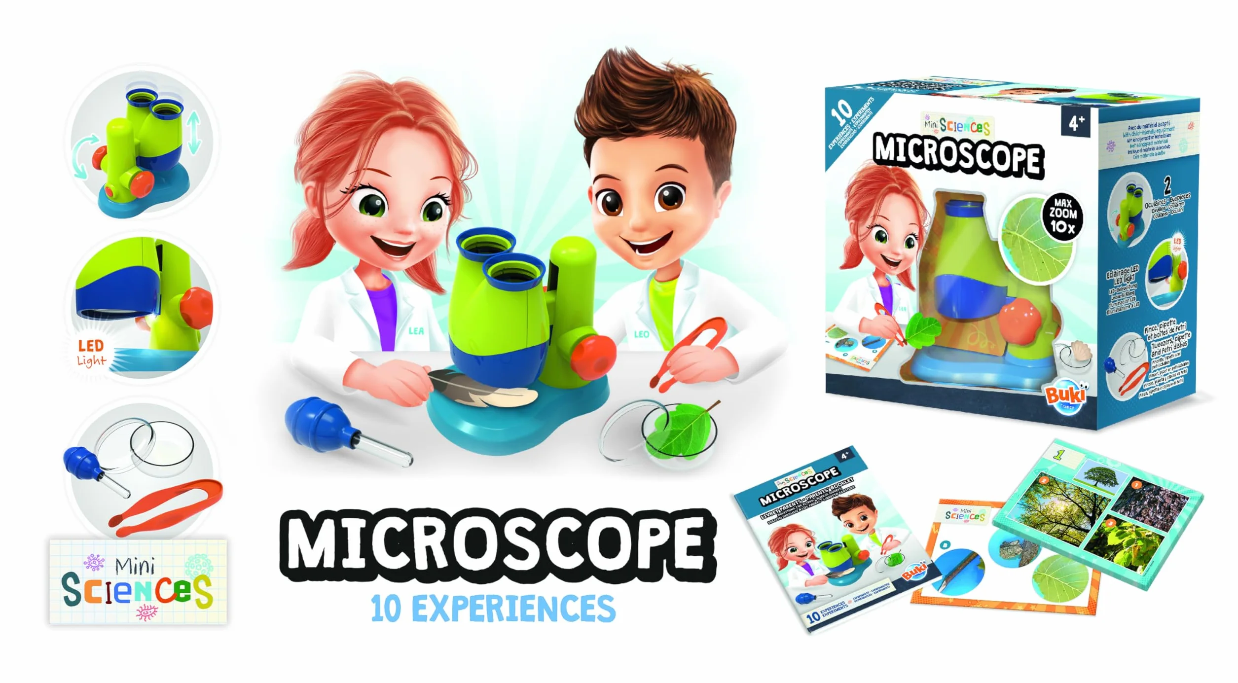 Buki - 9003 - Mini sciences - microscope, Blanc