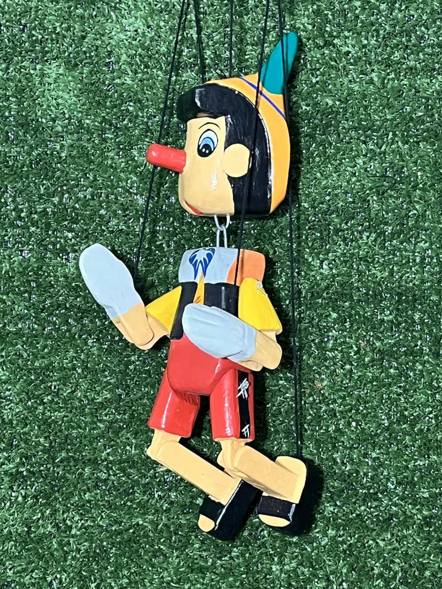 HC enterprise Pinocchio en bois avec corde, 25 cm fabriqué à la main en Indonésie