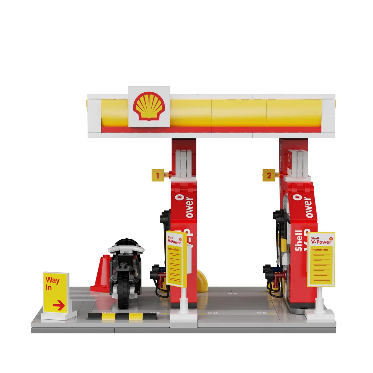 CADA Shell 927DE66028 Mini Set de Construction 305 pièces + 8 pièces avec lumières LED
