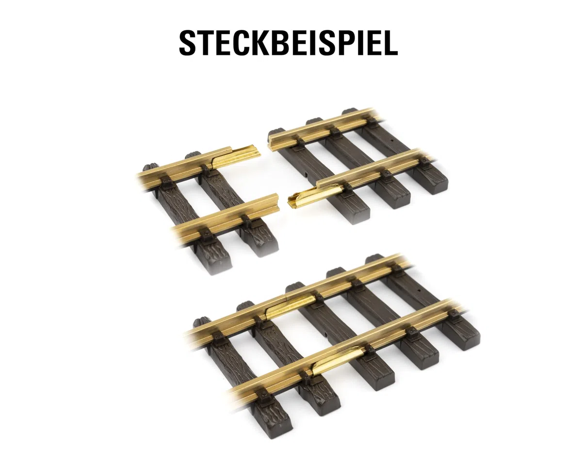 LGB - Oldtimer-Prellbock - 10320 - Élément de Voie Droit Long - Extension de Voie pour Chemin de Jardin - Matériel de Voie - Accessoires - Piste G - Échelle 1:22,5