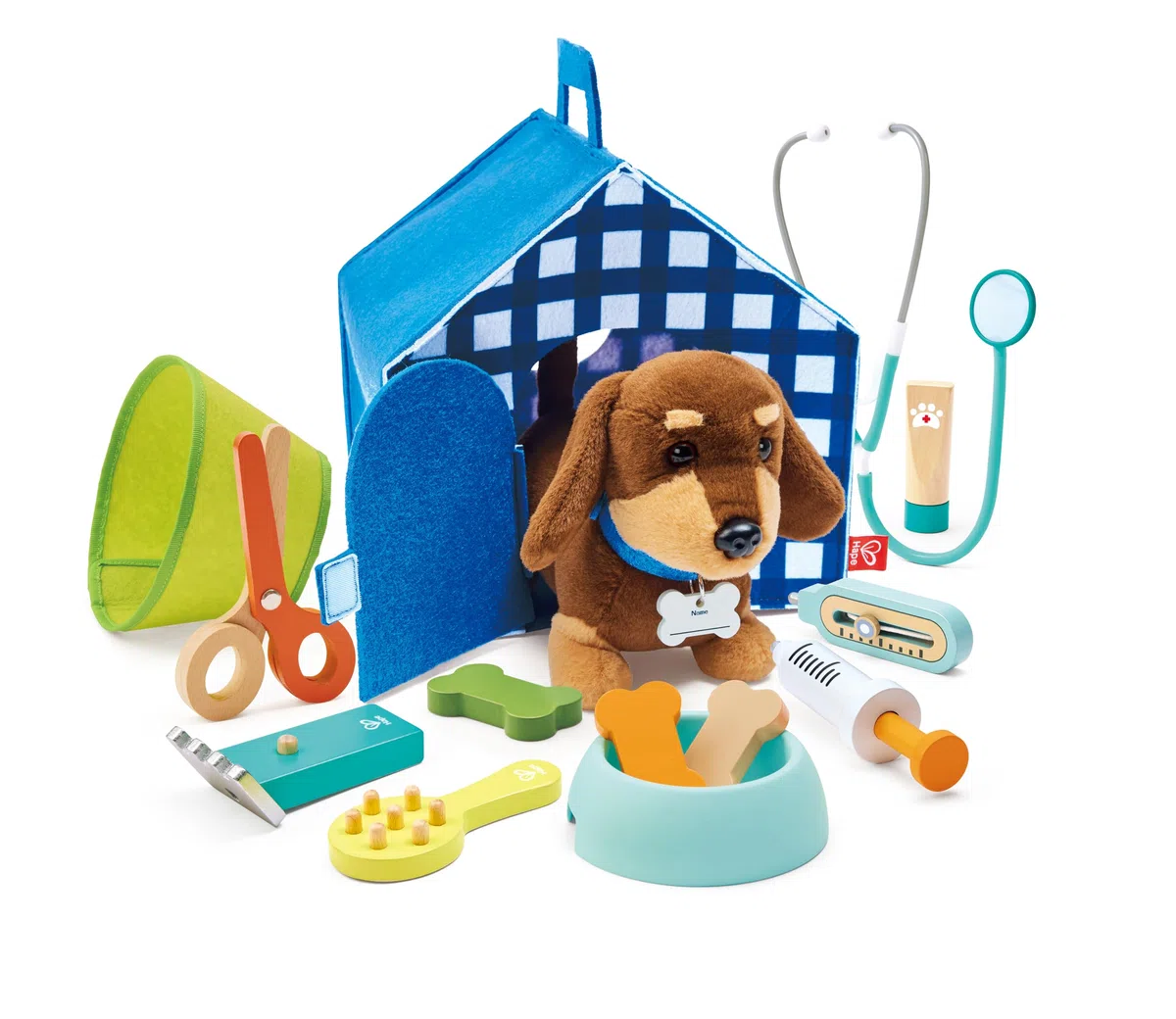 Hape Kit du Petit vétérinaire | Kit de Jouets en Bois pour Enfants | Clinique vétérinaire Portable