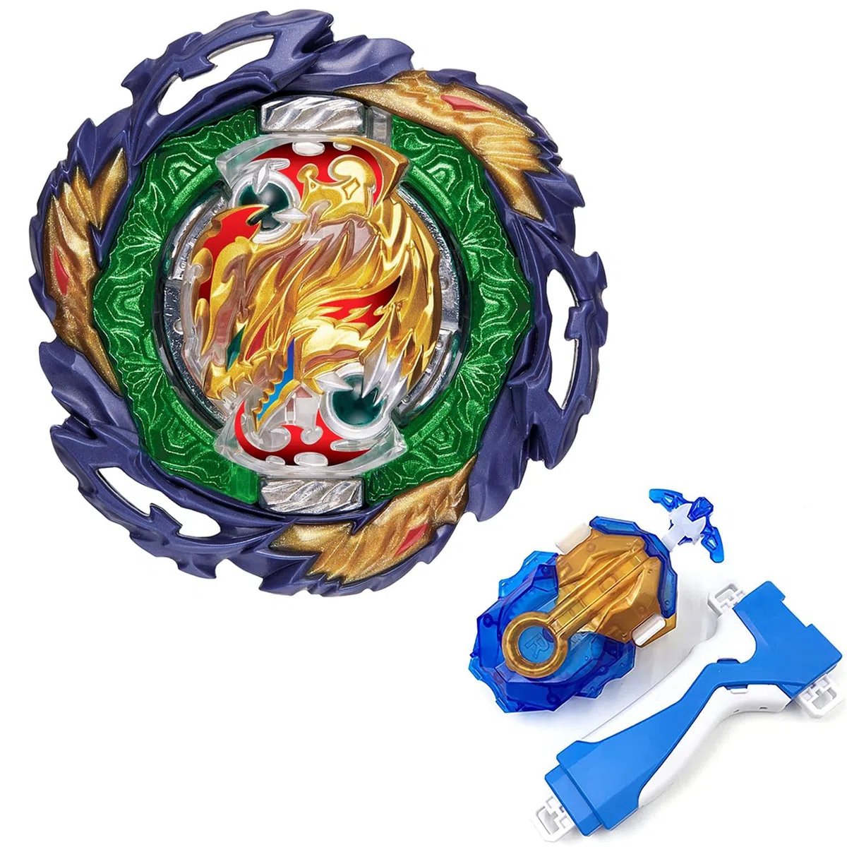 Desamvap Battling Tops B-185 Vanish Fafnir DB Metal Fusion Toupie de combat spinning Tops avec starter et poignée, jouet d'anniversaire pour enfants
