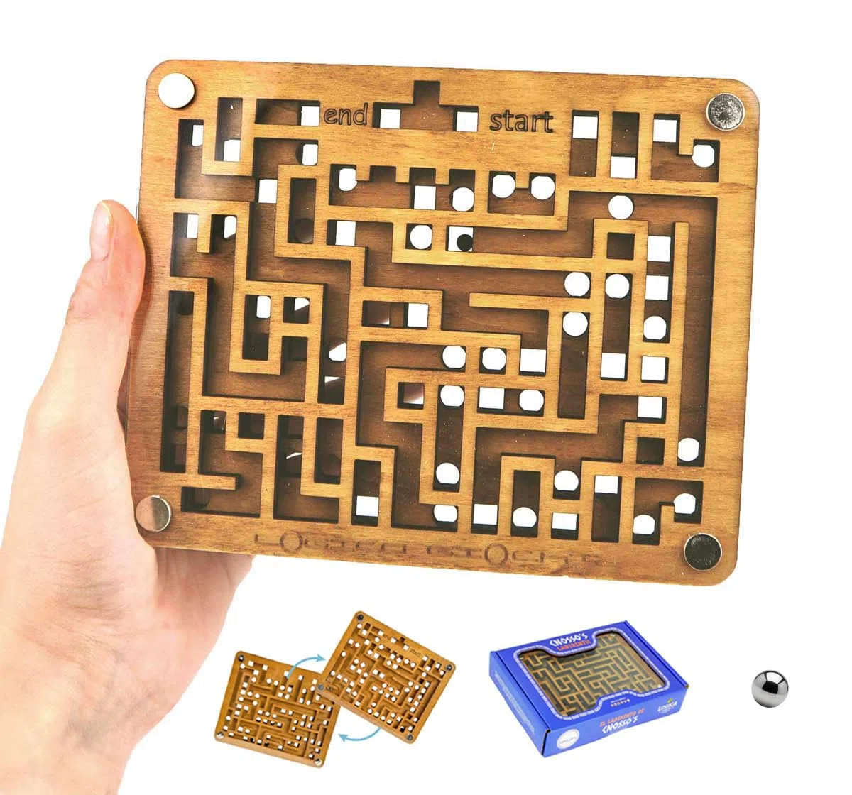 Logica Jeux Art. Le Labyrinthe du Cnosso - Casse-tête en Bois - Difficulté 5/6 Incroyable - Série Euclide