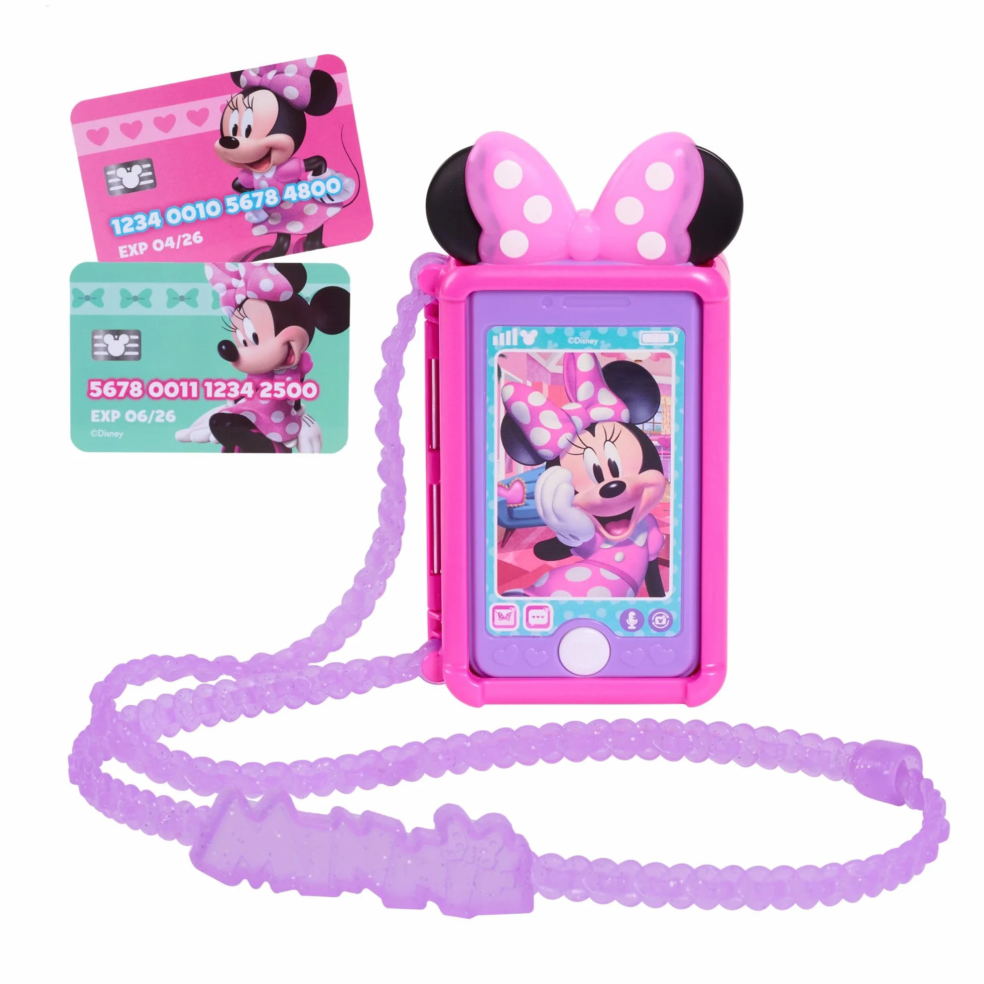 Just Play Coffret téléphone Portable Minnie Mouse Disney Junior, Effets sonores et Lumineux, Jouet pour Enfants de 3 Ans et Plus, 19.05