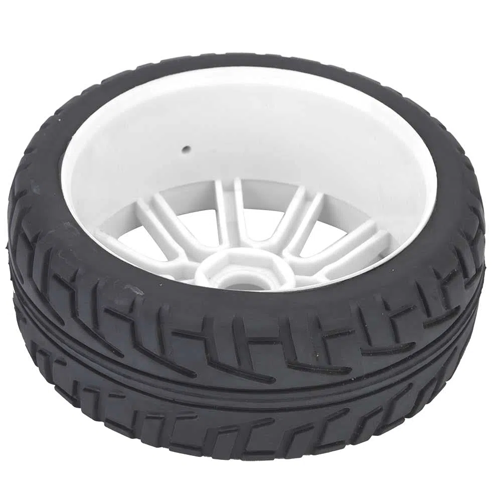 Bediffer Pneus de Moyeu de Jante de Roue RC à Haute Résistance à l'usure pour 1/8 de Course sur Route, Pratiques à Installer pour Les Amateurs de RC (Blanc)